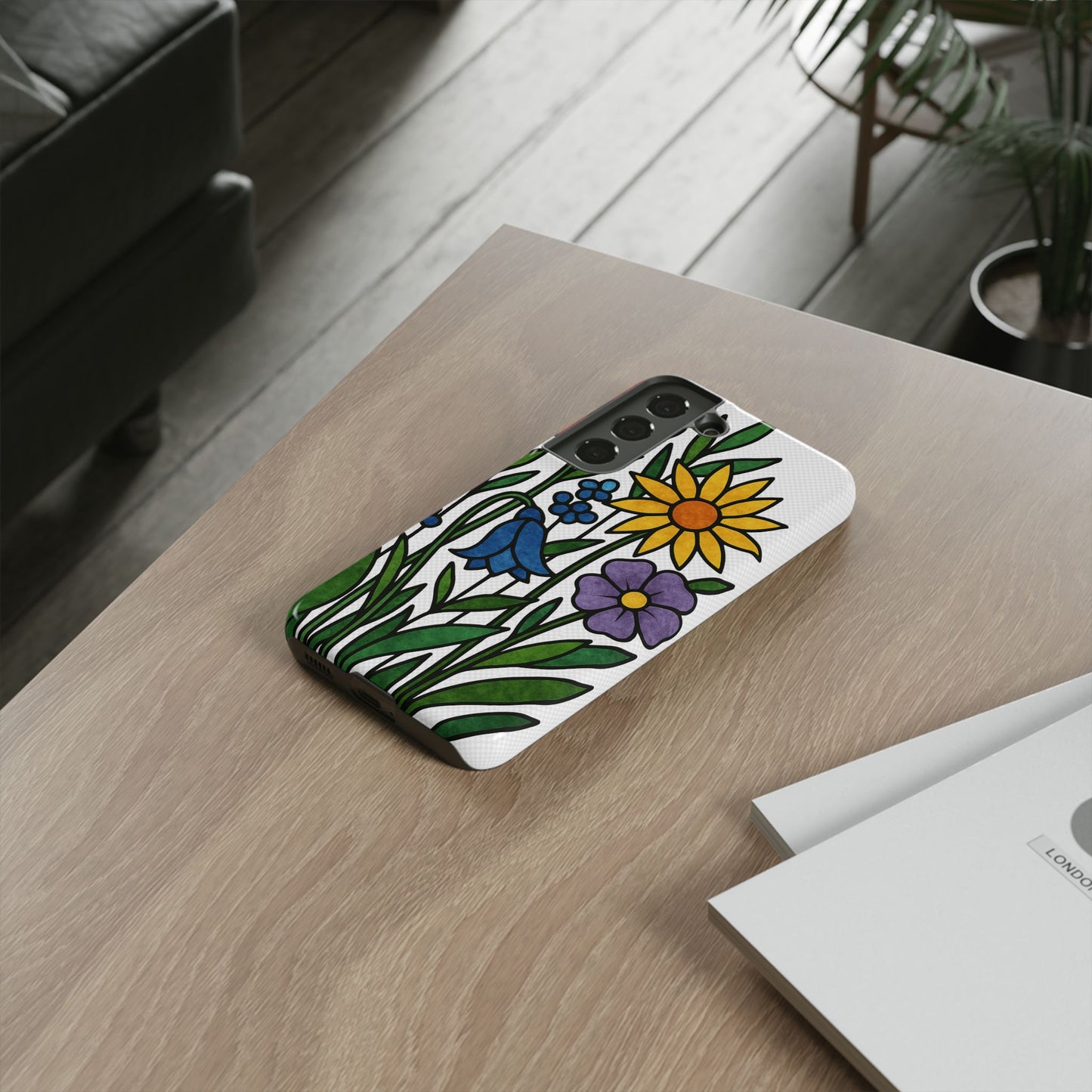 Floral Phone Case, Vibrant Flower Design, Tough Protection, Gift for Nature Lovers, Spring Decor