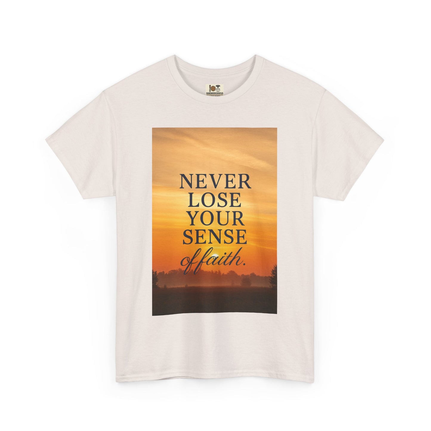Inspirational Faith Tee, Unisex Heavy Cotton Tee for Daily Wear, Motivational Gift, Faith-Based Apparel, Spiritual Inspiration Shirt