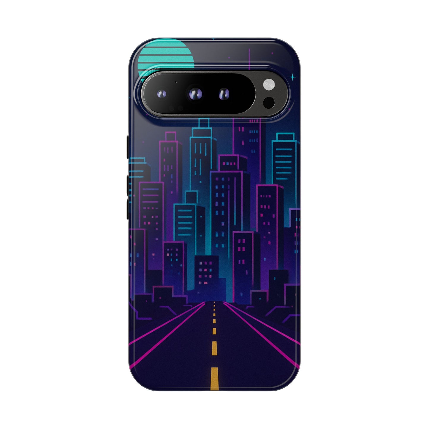 Cityscape Phone Case, Tough Cases, Urban Style, Nighttime Vibe, Phone Cover, Gift for City Lovers, Modern Design