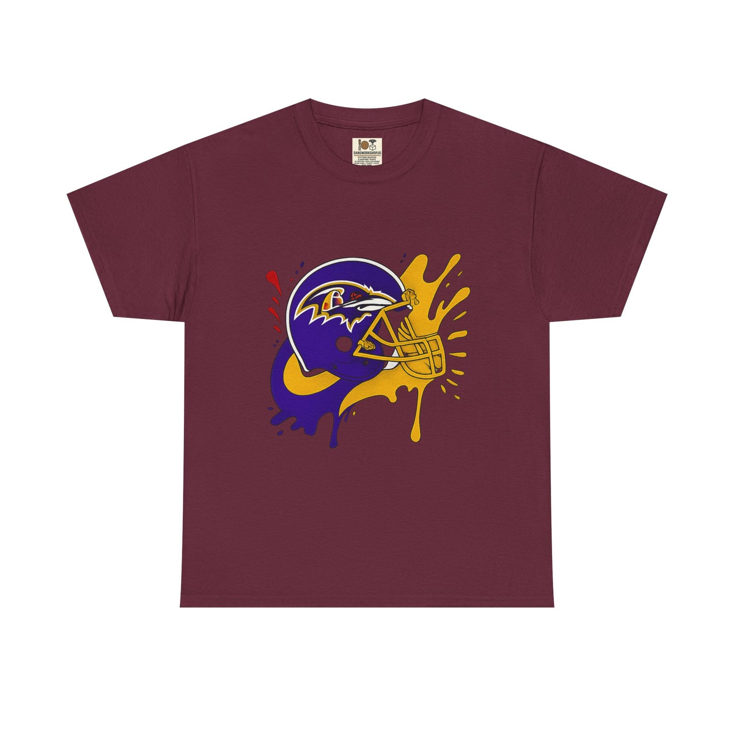 Baltimore Ravens Paint Splash Unisex Heavy Cotton Tee, Sports T-shirt, Football Fan Gift, Game Day Apparel, Team Pride Shirt