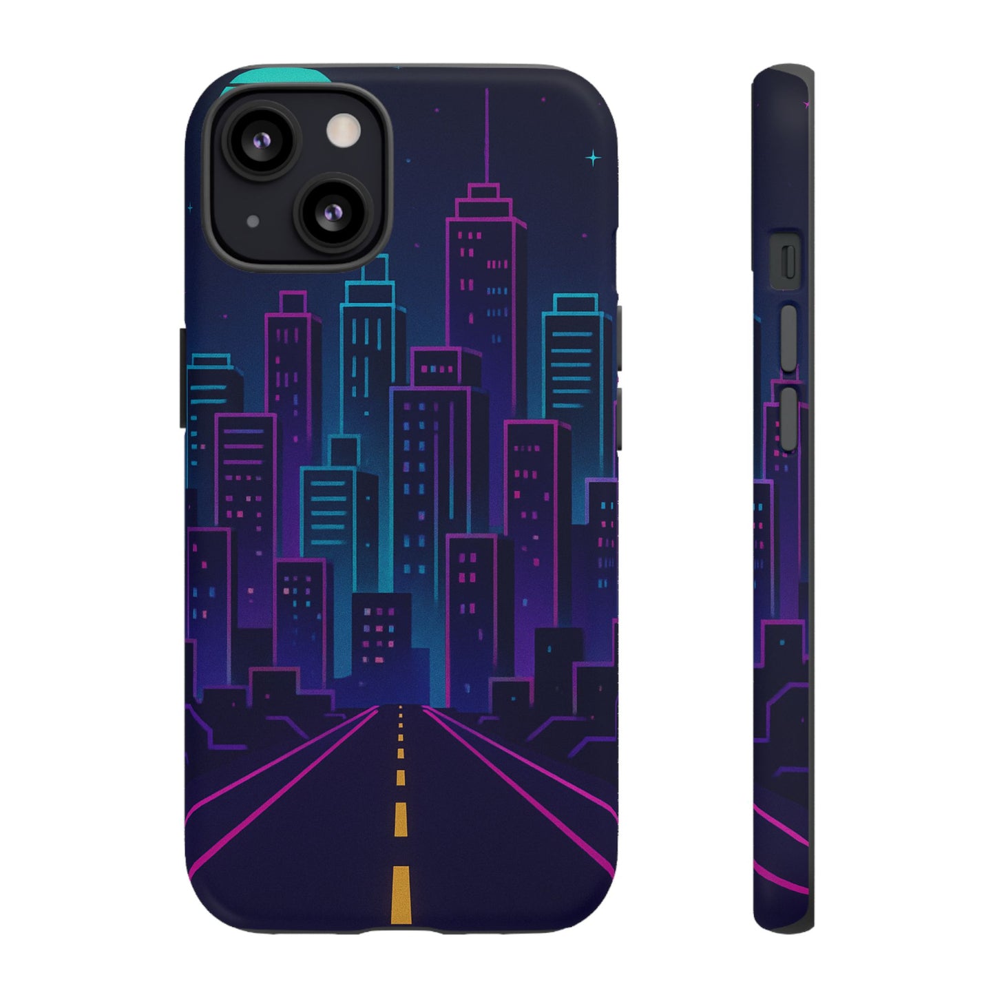 Cityscape Phone Case, Tough Cases, Urban Style, Nighttime Vibe, Phone Cover, Gift for City Lovers, Modern Design