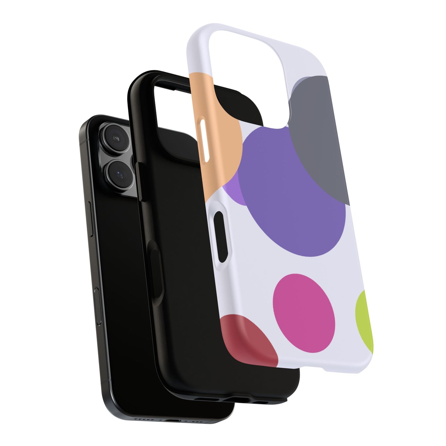 Colorful Geometric Phone Case, Bold Protective Cover for iPhone, Unique Gift for Trendy Teens, Fun Customizable Cases, Modern Design