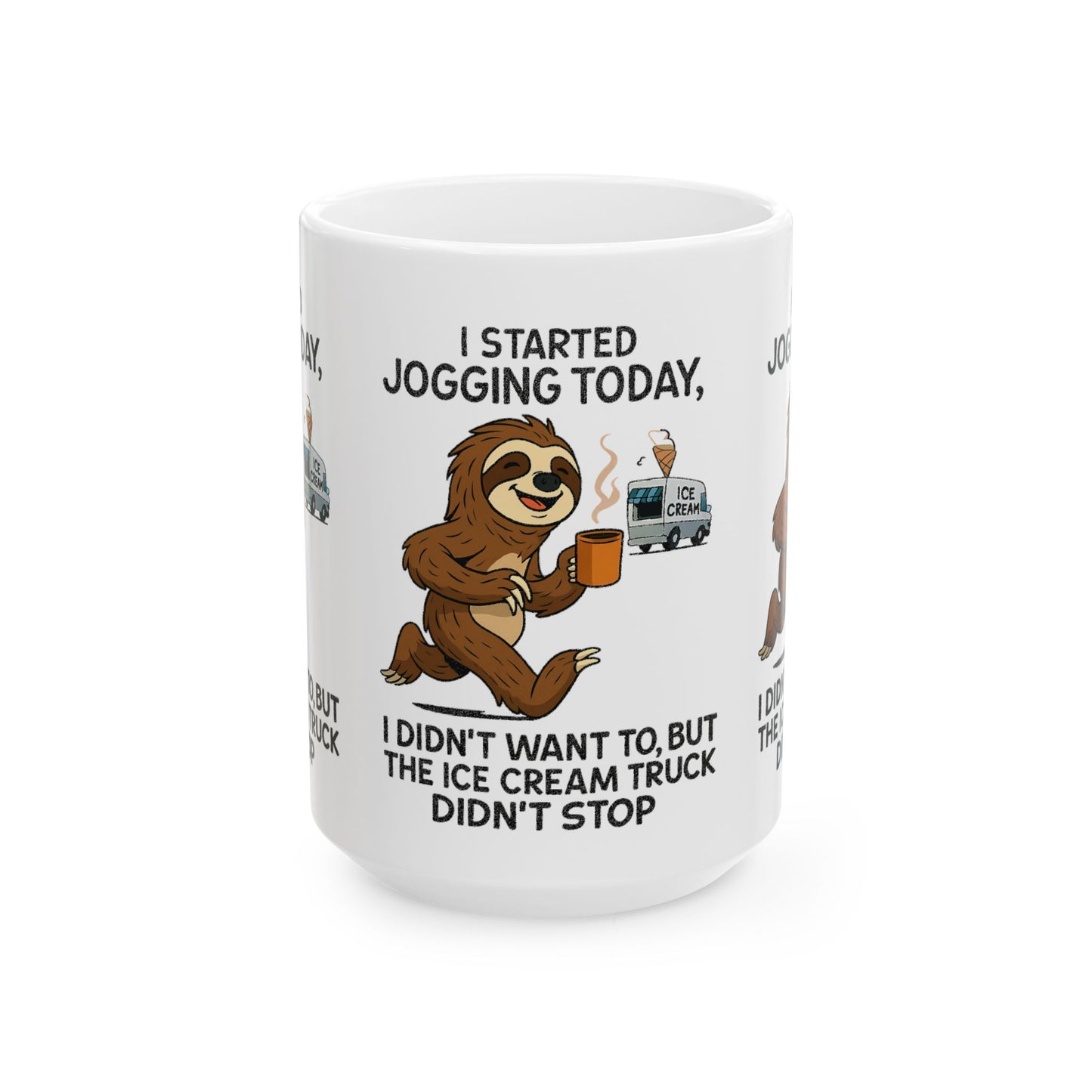 Funny Sloth Coffee Mug | Whimsical Gift for Ice Cream Lovers | Perfect Birthday, Housewarming, or Holiday Present