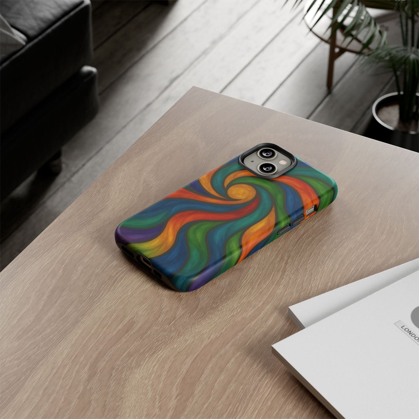 Colorful Swirl Phone Case | Tough Cases, Vibrant Design, Gift for Art Lovers, Funky Case, Unique Phone Accessories