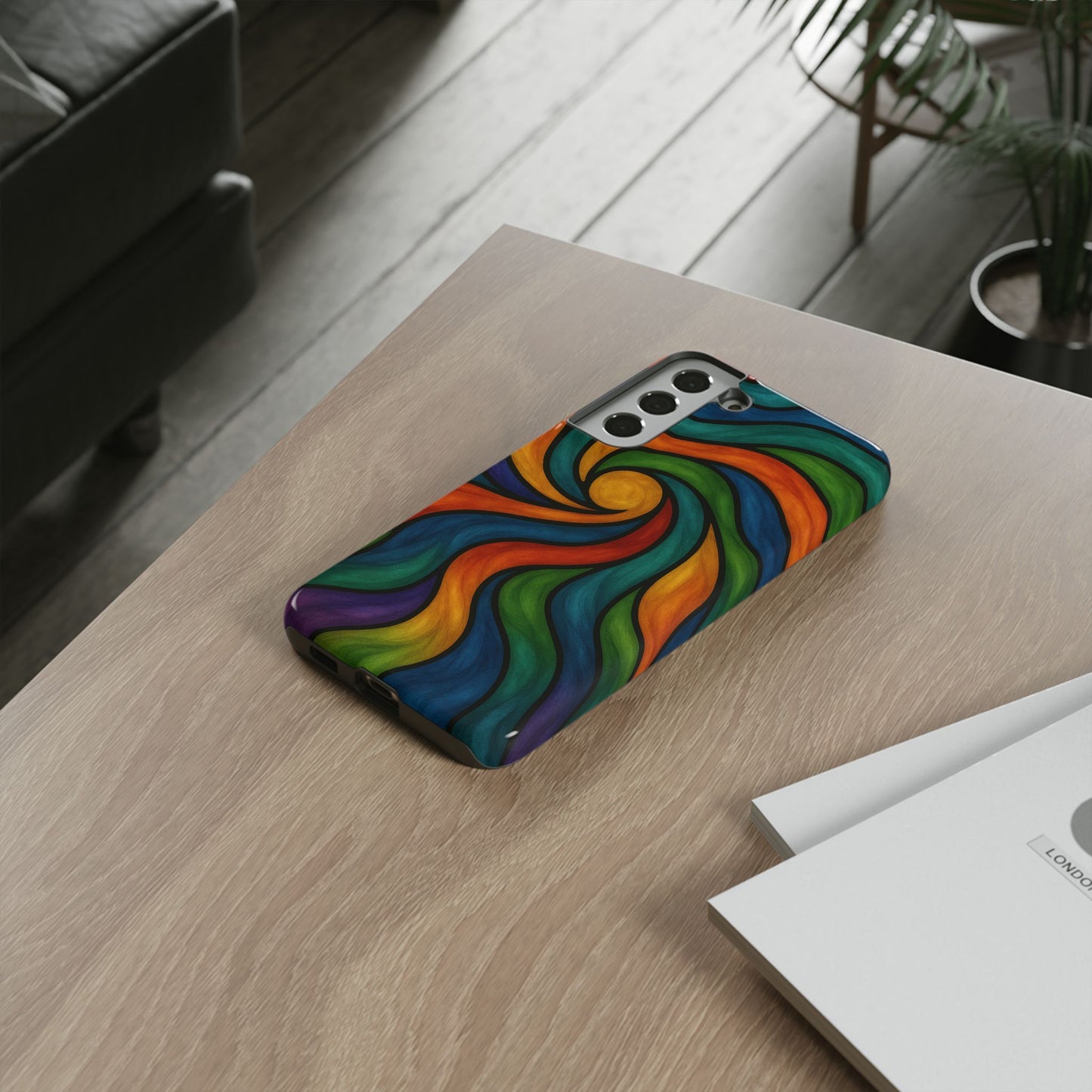 Colorful Swirl Phone Case | Tough Cases, Vibrant Design, Gift for Art Lovers, Funky Case, Unique Phone Accessories