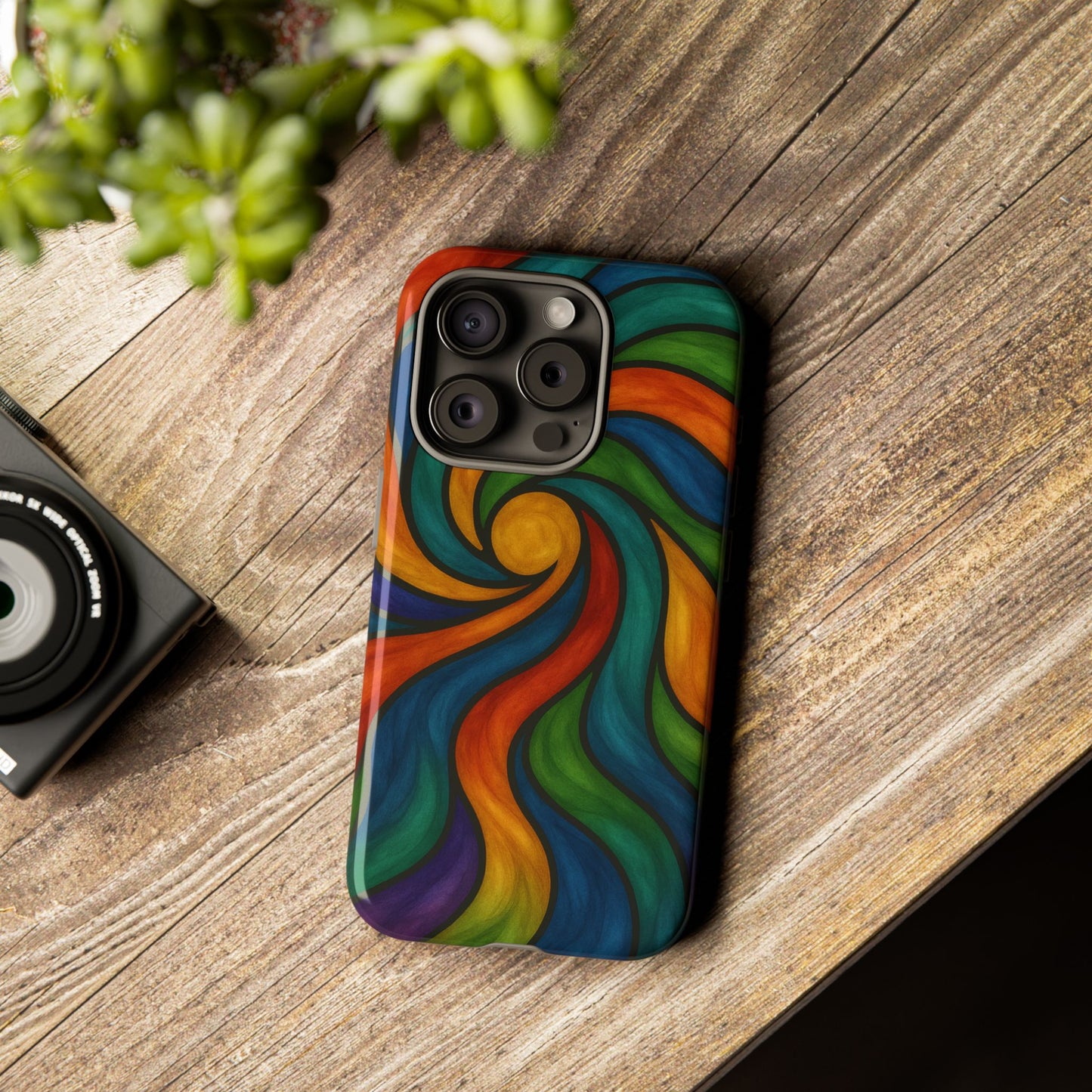 Colorful Swirl Phone Case | Tough Cases, Vibrant Design, Gift for Art Lovers, Funky Case, Unique Phone Accessories