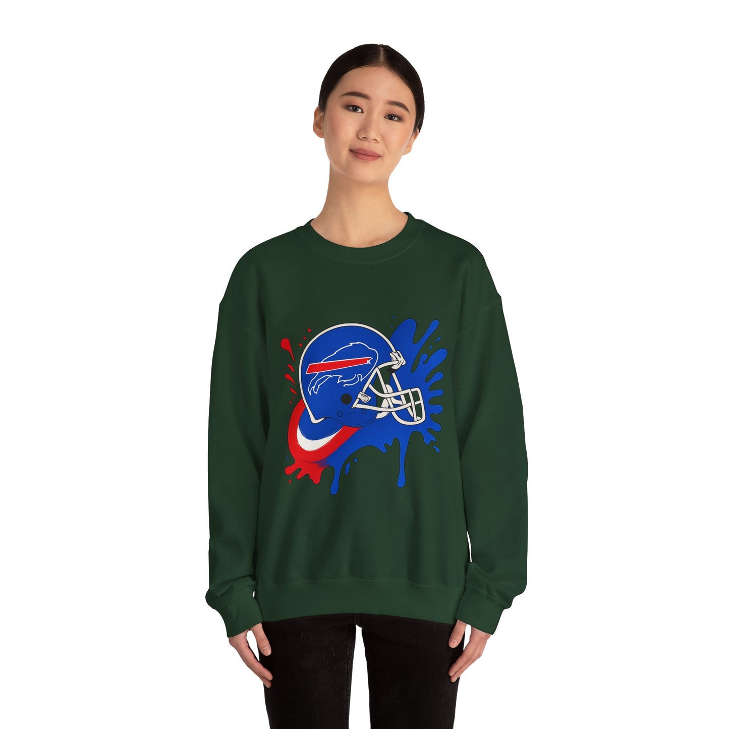Buffalo Bills Inspired Crewneck Sweatshirt, NFL Fan Gear, Casual Sportswear, Game Day Apparel, Unisex Sweatshirt, Tailgate Clothing