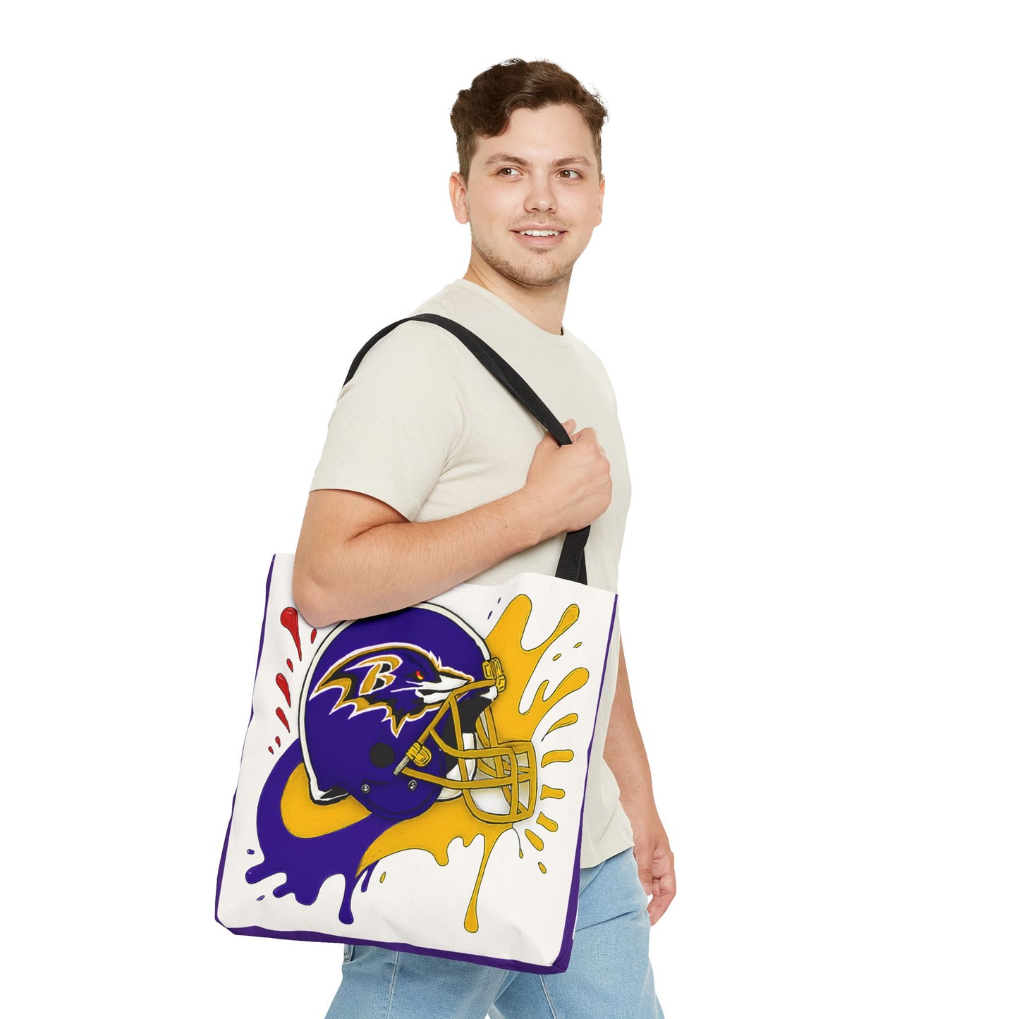 Bold Ravens-Inspired Tote Bag, Football Fan Gift, Sports Tote, Game Day Accessory, Team Spirit Bag, Unique Gift for Her