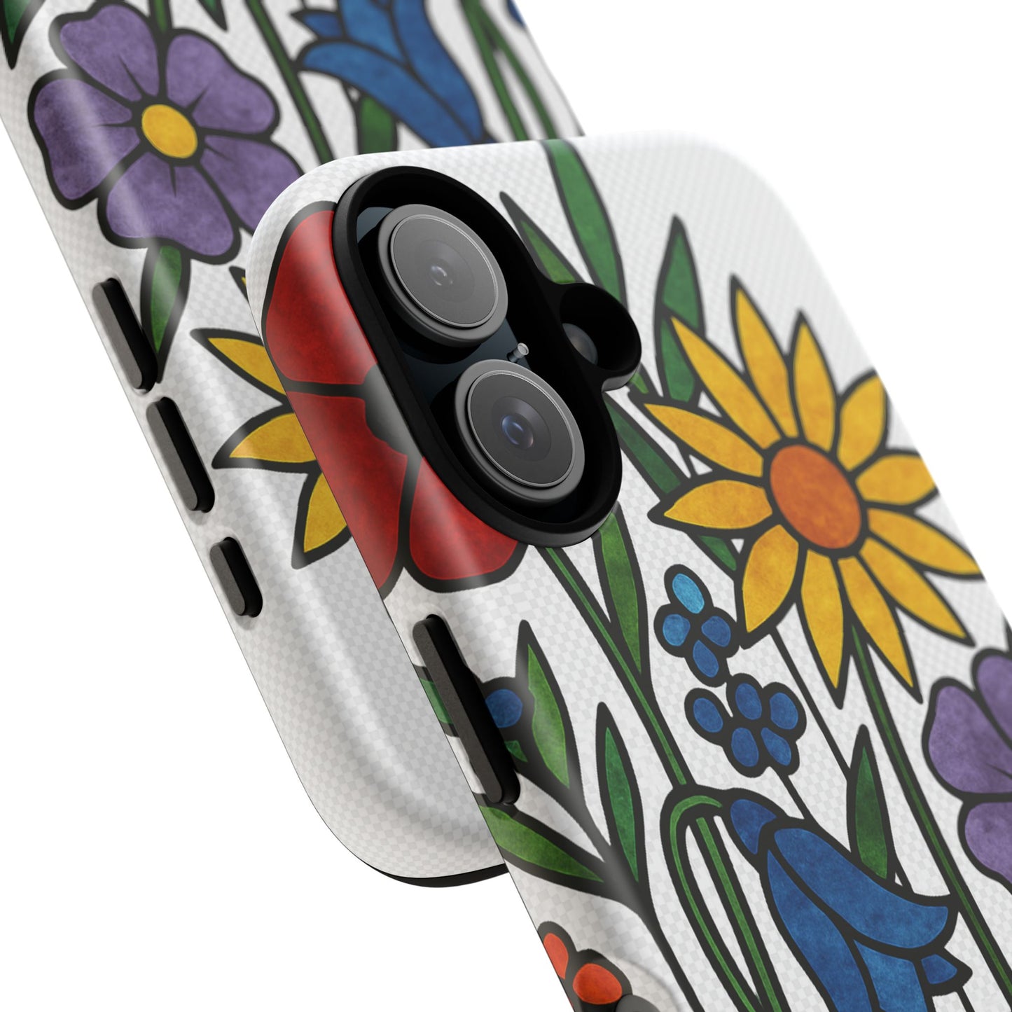 Floral Phone Case, Vibrant Flower Design, Tough Protection, Gift for Nature Lovers, Spring Decor