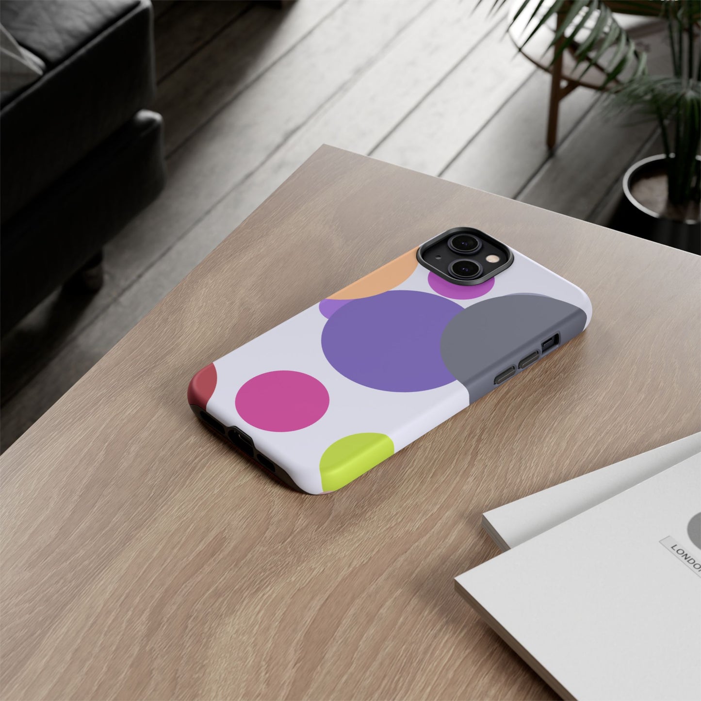 Colorful Geometric Phone Case, Bold Protective Cover for iPhone, Unique Gift for Trendy Teens, Fun Customizable Cases, Modern Design