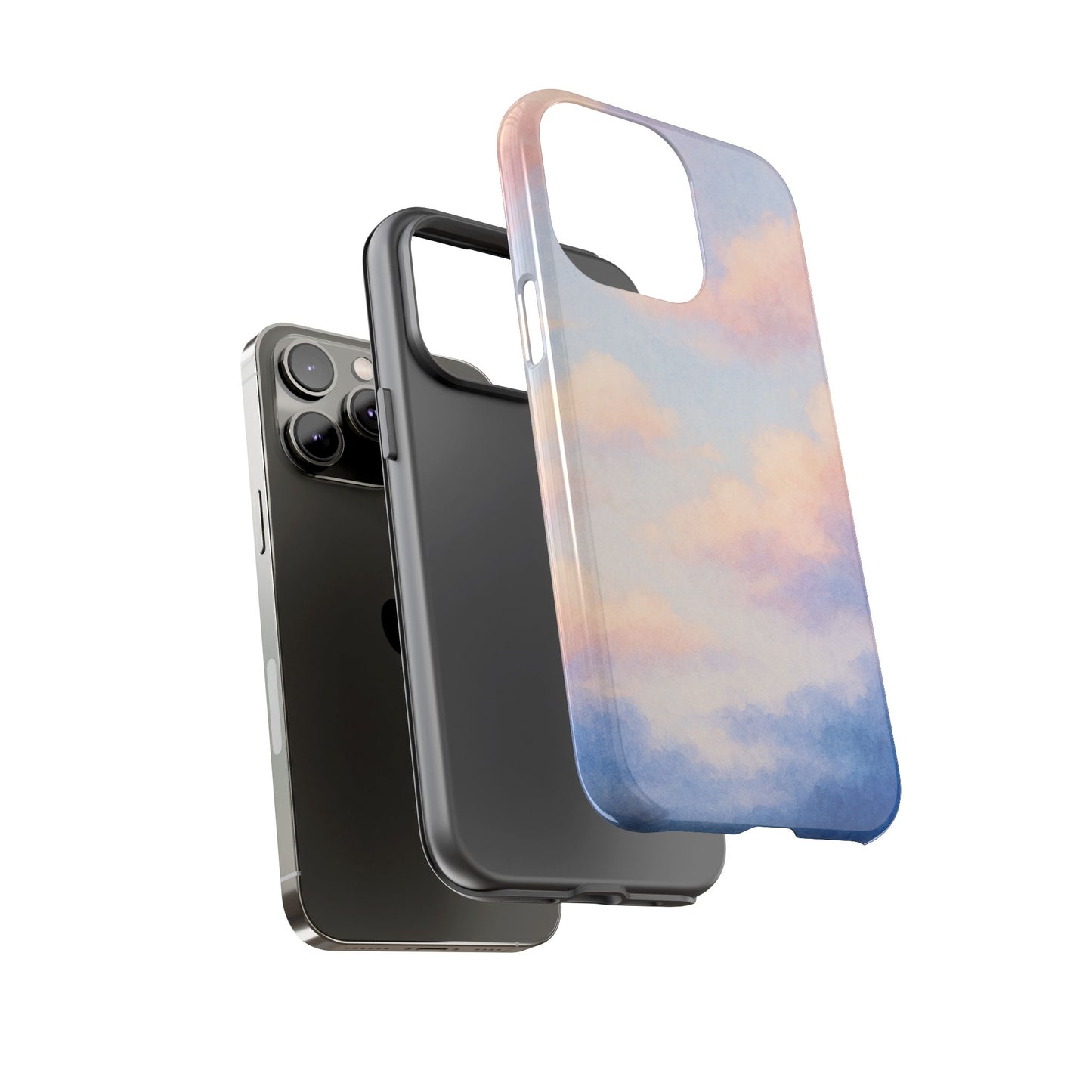 Sky Blue Cloud Phone Case, Tough Phone Cover, Aesthetic Cell Phone Accessory, Gift for Teen, Trendy Tech Protection