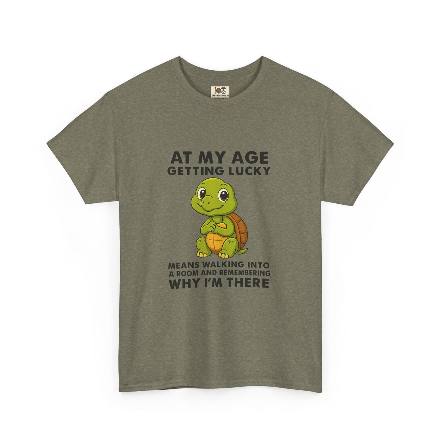 Funny Turtle Tee, Unisex Heavy Cotton T-shirt, Birthday Gift, Perfect for Turtle Lovers, Lighthearted Humor Shirt