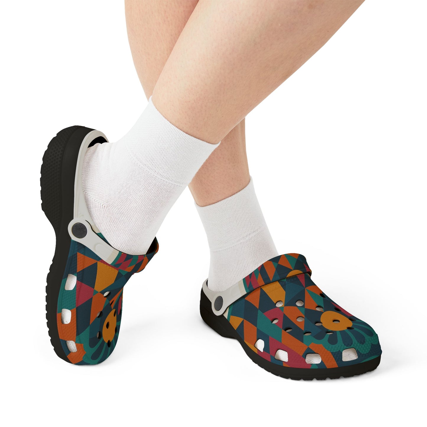 Vibrant Patterned Clogs - Fun EVA Foam Shoes for Comfort and Style, Summer Footwear, Festival Shoes, Colorful Garden Clogs, Unique Slide Ons