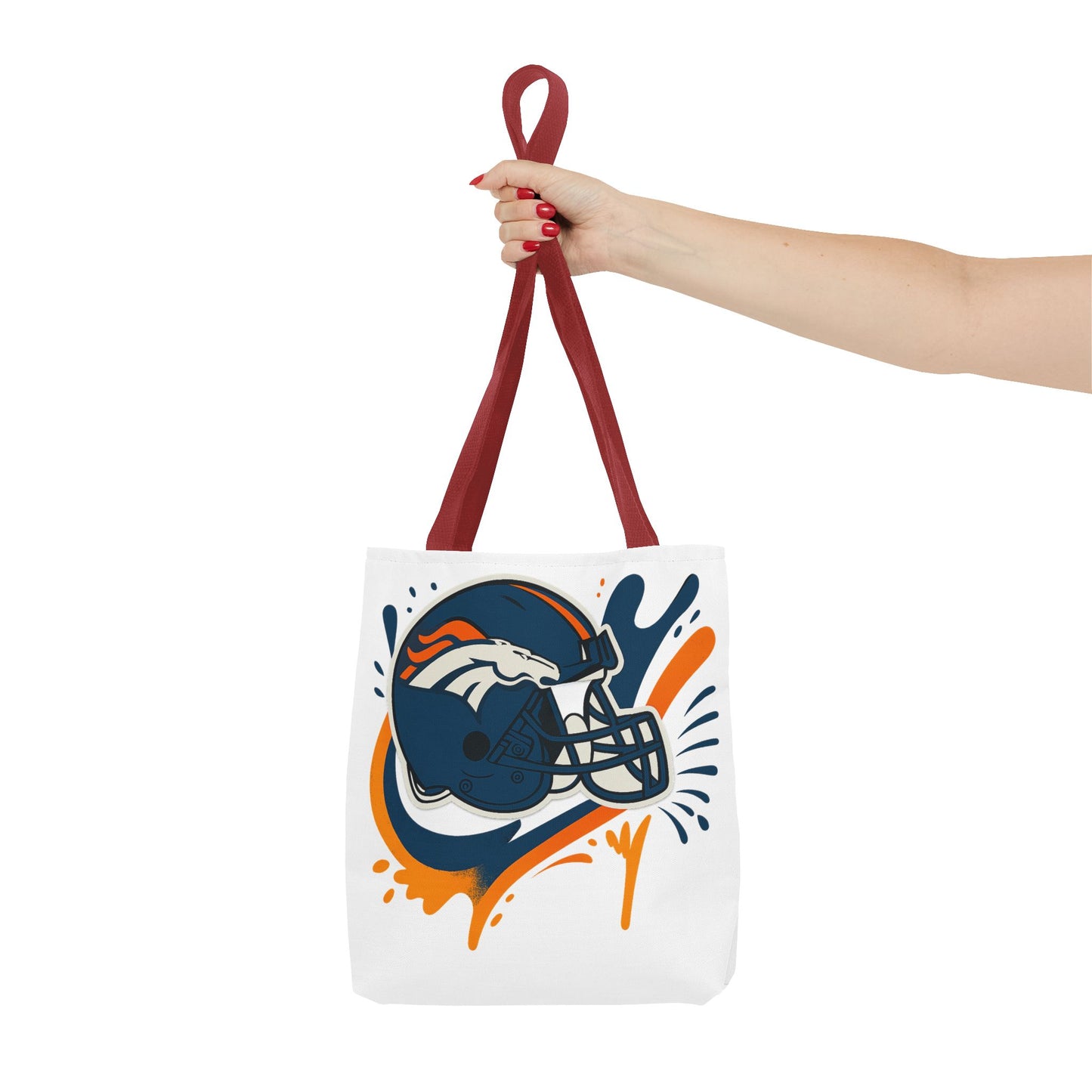 Denver Broncos Sports Tote Bag, Game Day Tote, Football Fan Gift, NFL Accessories, Team Spirit Bag, AOP Design