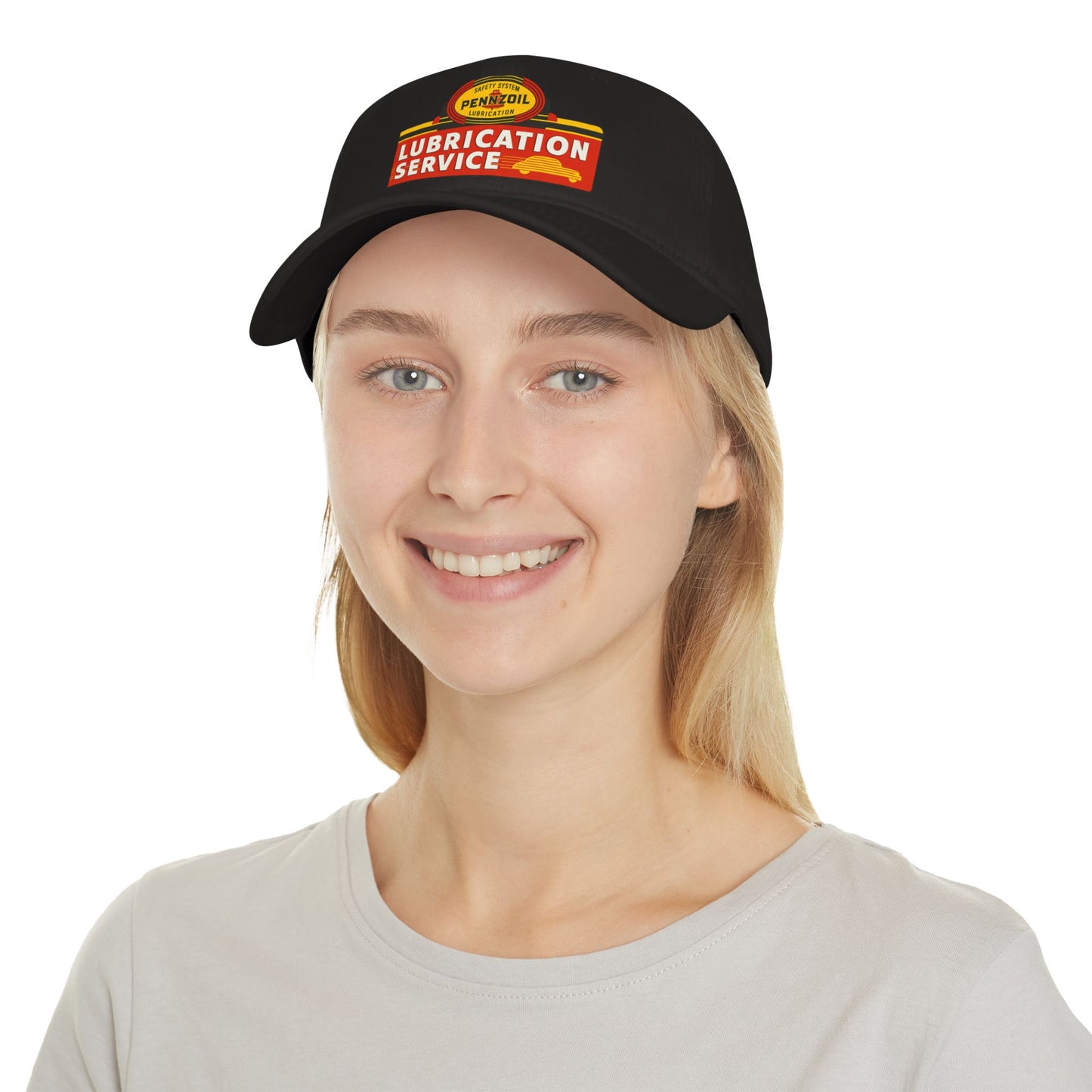 Vintage Lubrication Service Baseball Cap, Classic Red Cap, Automotive Hat, Gift for Car Lovers, Father's Day Accessory