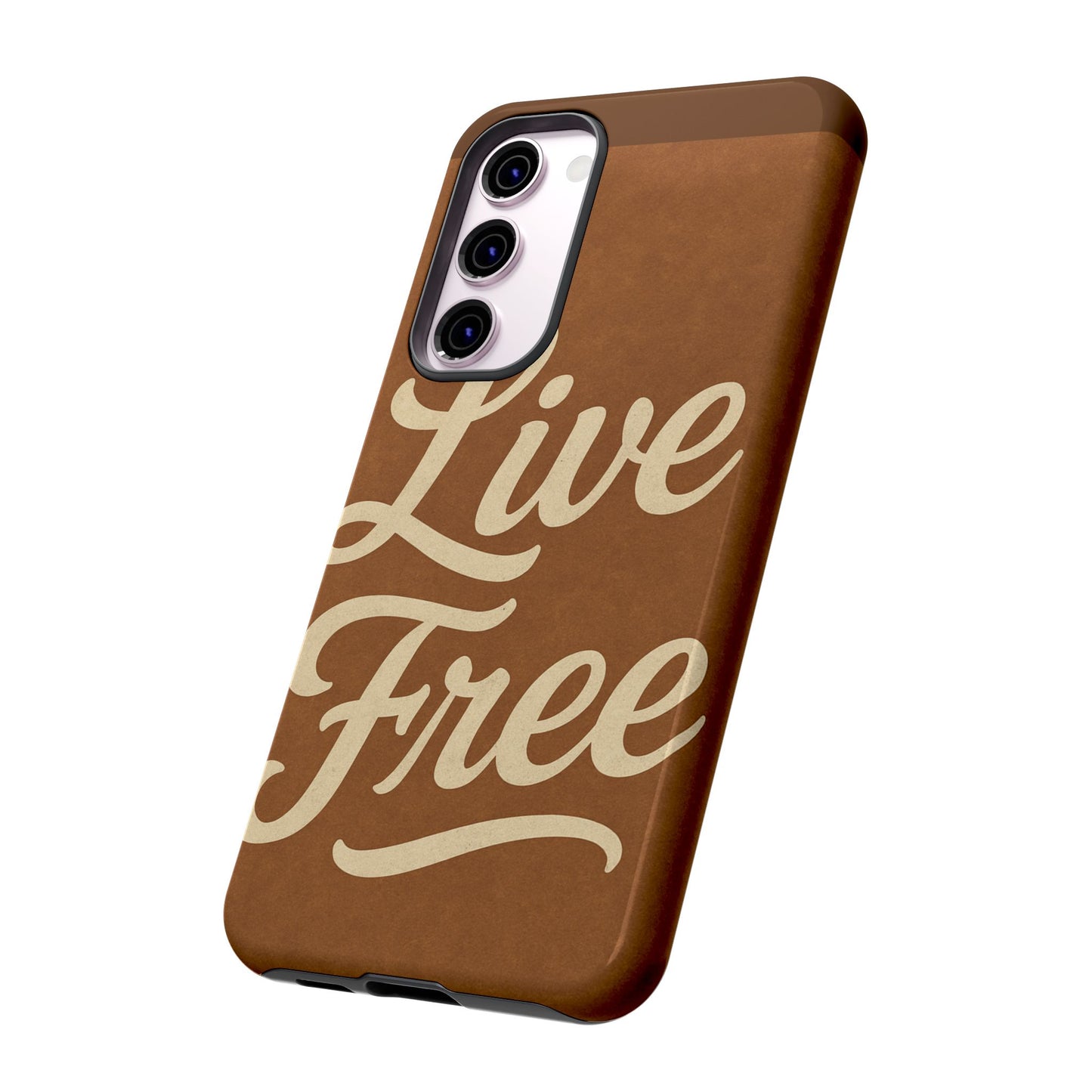 Live Free Phone Case, Tough Cases, Inspirational Phone Accessories, Gift for Adventurers, Customizable Design, Unique Tech Gifts