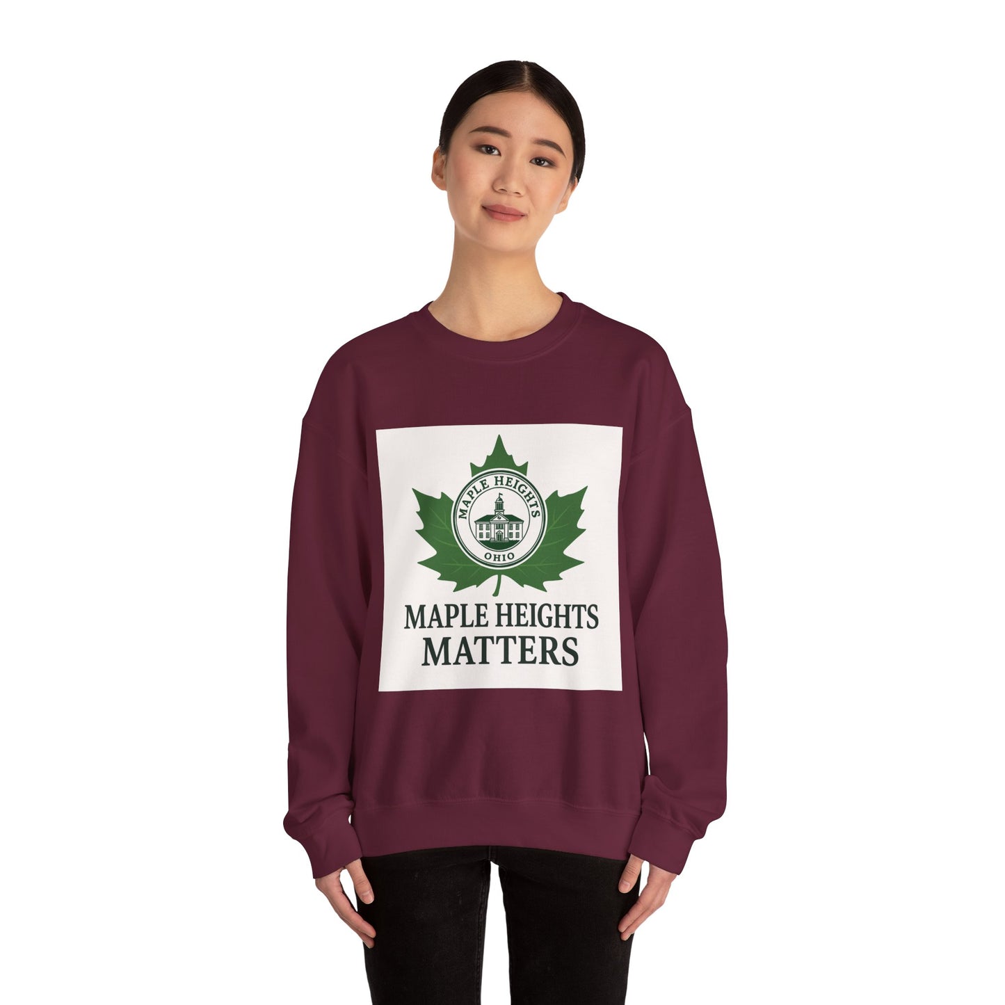 Maple Heights Matters Sweatshirt, Unisex Crewneck, Cozy Gift for Residents, Winter Wardrobe Essential, Perfect for Holidays