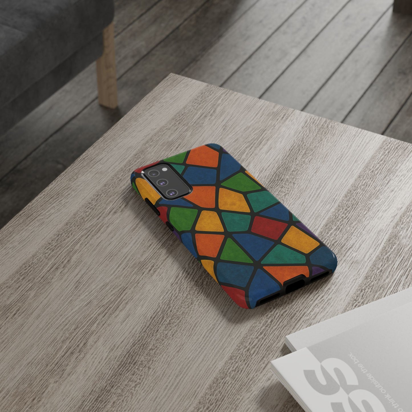 Colorful Mosaic Phone Case, Tough Cell Phone Cover, Vibrant Smartphone Protector, Unique Gift for Weddings, Birthday, Holidays