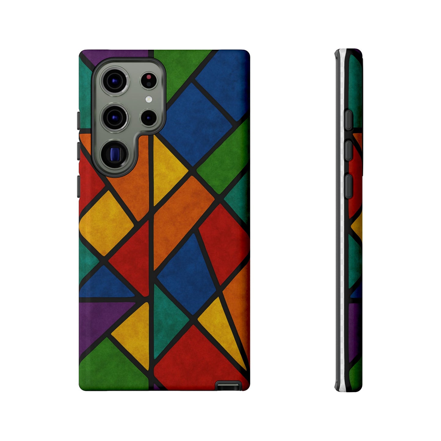Colorful Phone Case, Stained Glass Pattern, Artistic Phone Cover, Unique Smartphone Protection, Vibrant Gift for All Occasions