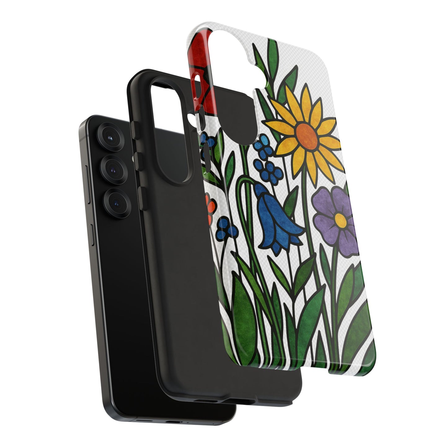 Floral Phone Case, Vibrant Flower Design, Tough Protection, Gift for Nature Lovers, Spring Decor