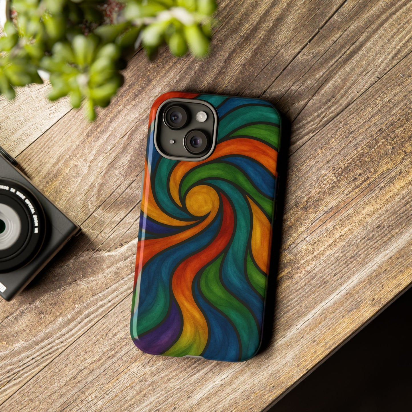 Colorful Swirl Phone Case | Tough Cases, Vibrant Design, Gift for Art Lovers, Funky Case, Unique Phone Accessories
