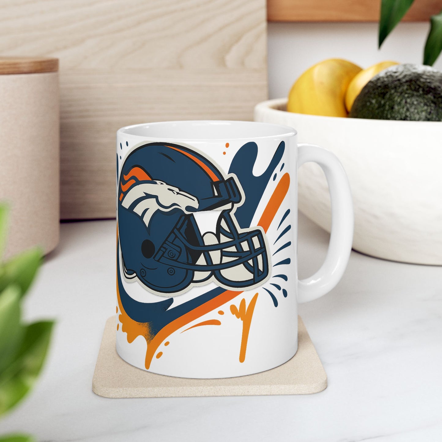 Denver Broncos Sports Ceramic Mug - Perfect for Game Day, NFL Fans, Gift for Him/Her, Team Spirit