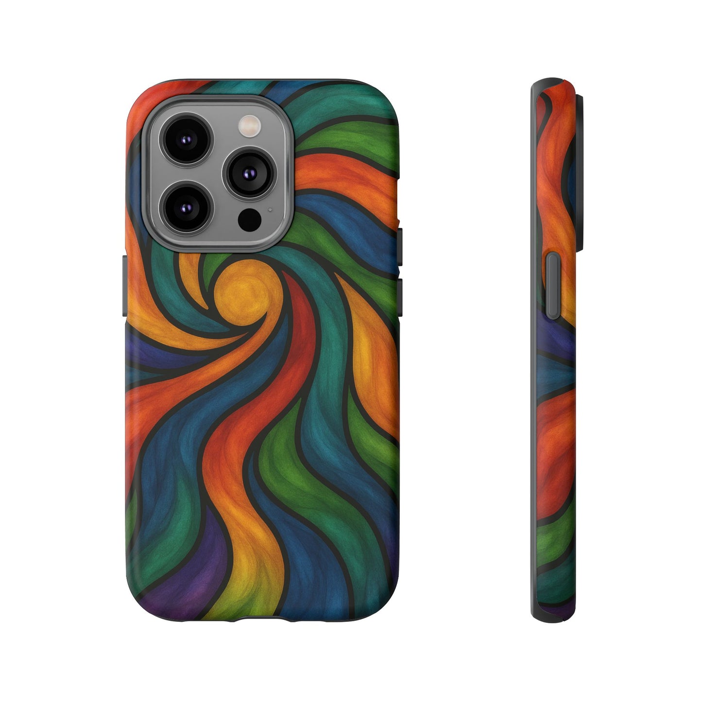 Colorful Swirl Phone Case | Tough Cases, Vibrant Design, Gift for Art Lovers, Funky Case, Unique Phone Accessories