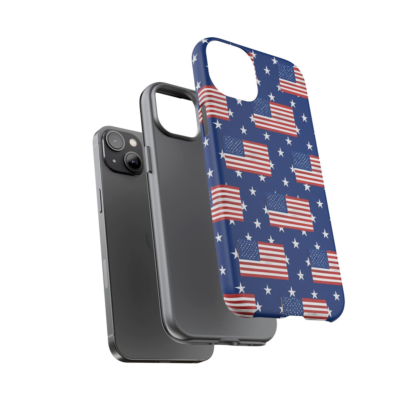 Patriotic Phone Case, Independence Day Accessories, American Flag Design, Star-Spangled Cover, Summer BBQ Gift