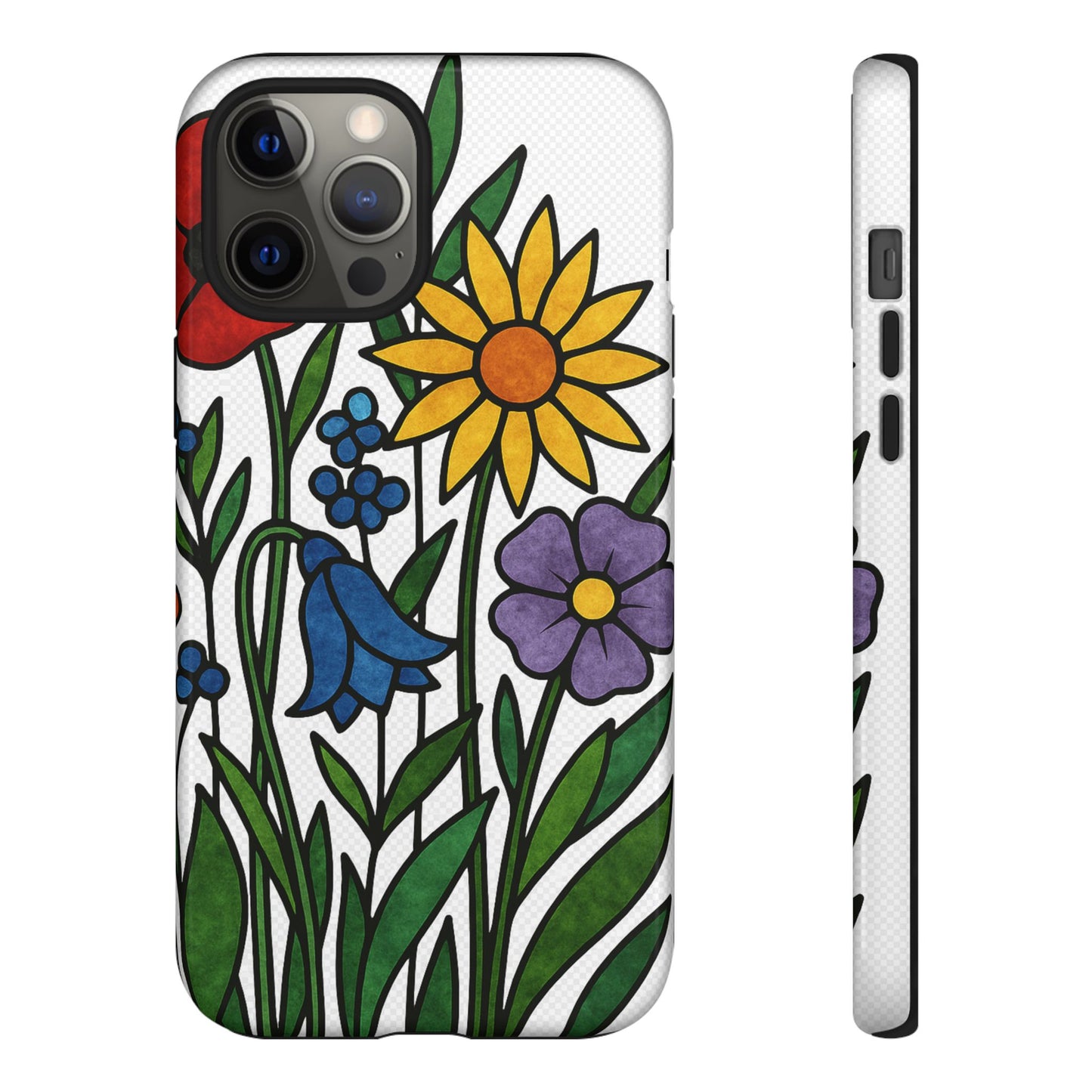 Floral Phone Case, Vibrant Flower Design, Tough Protection, Gift for Nature Lovers, Spring Decor