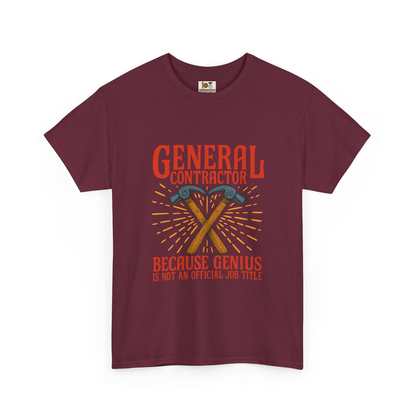 General Contractor Unisex Heavy Cotton Tee, Funny Construction Shirt, Gift for Builders, Workwear Tee, Casual Everyday Wear