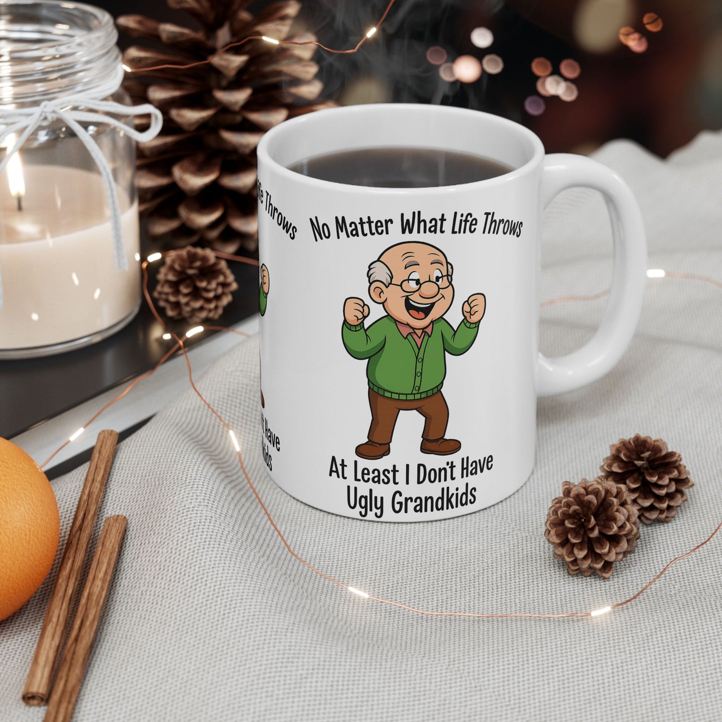Humorous Grandpa Ceramic Mug - Funny Gift for Grandparents, Coffee Mug for Family, Birthday Gift, Holiday Present, Tea Cup