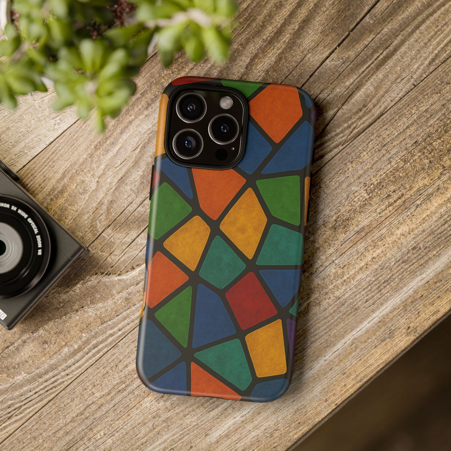 Colorful Mosaic Phone Case, Tough Cell Phone Cover, Vibrant Smartphone Protector, Unique Gift for Weddings, Birthday, Holidays