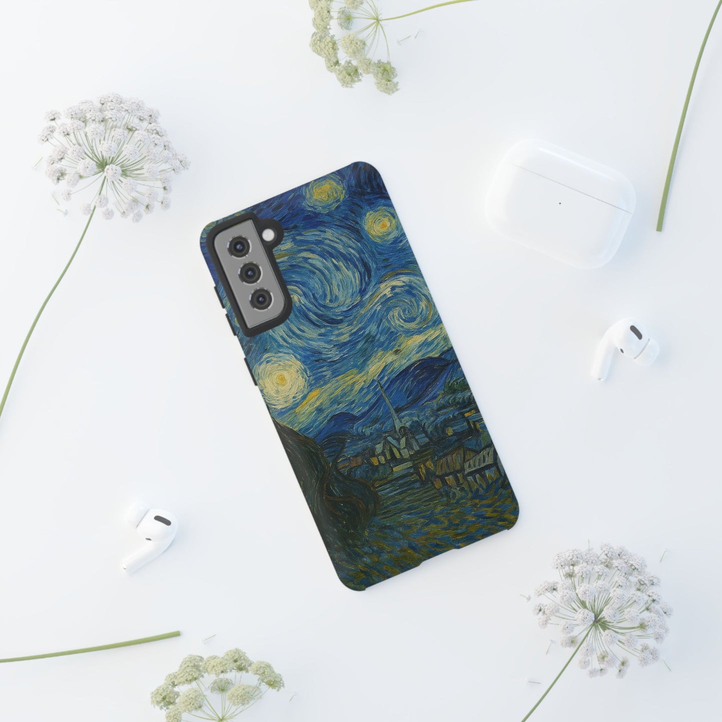 Starry Night Phone Case, Artistic Cell Phone Cover, Gift for Art Lovers, Unique Phone Accessory, Birthday Gift for Him/Her, Tough Cases