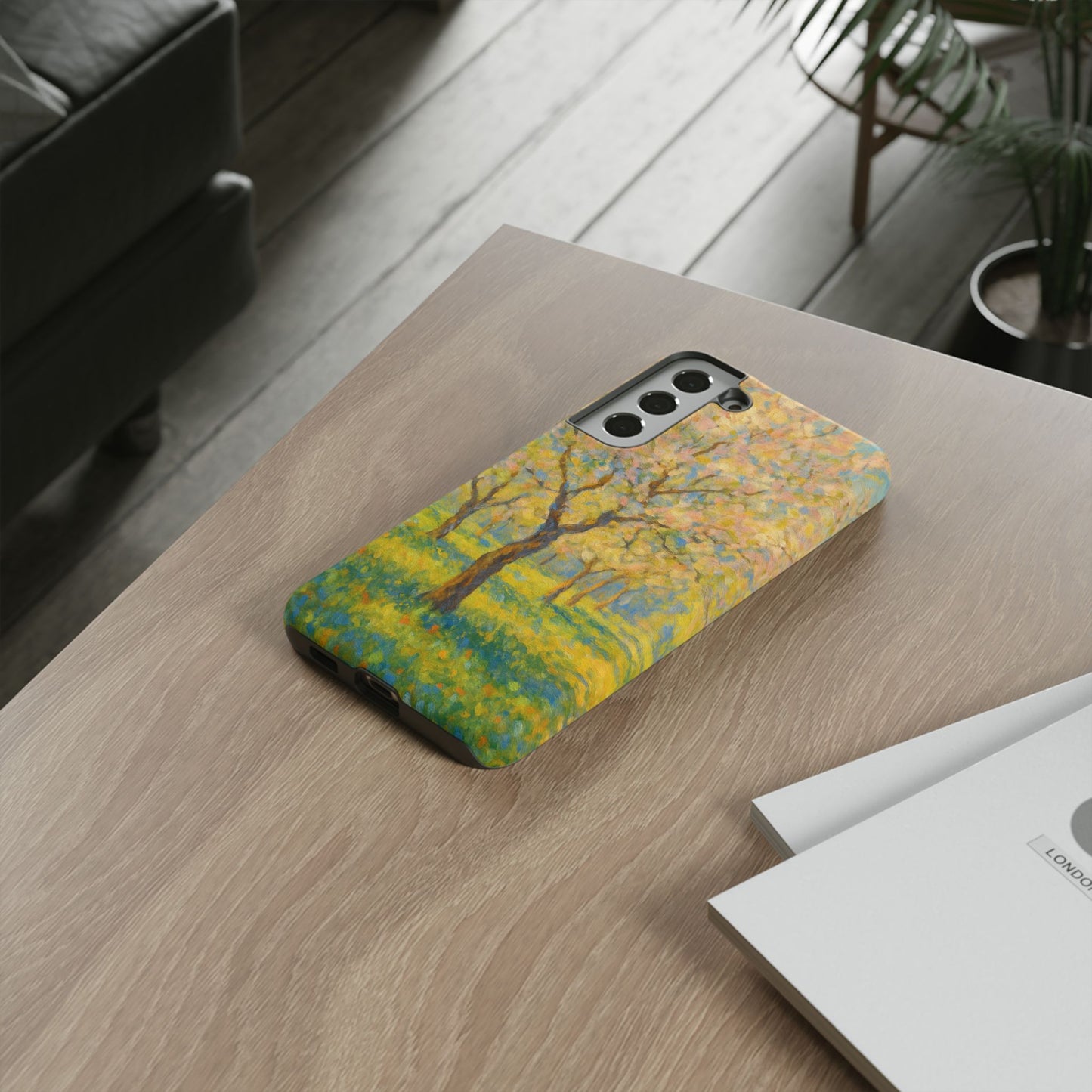 Artistic Phone Case, Tough Phone Case, Flower Tree Case, Spring Decor, Unique Phone Cover, Nature Lover Gift