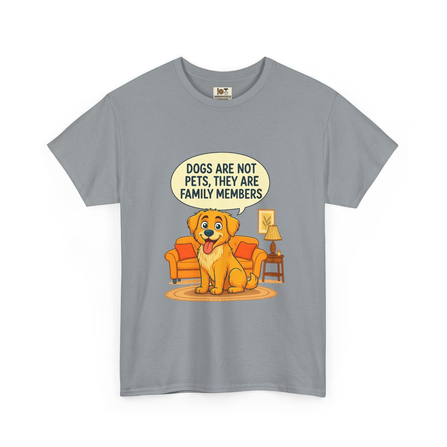 Family Member Dog Tee - Unisex Heavy Cotton Shirt, Pet Lover Gift, Birthday Gift, Casual Wear, Animal Lover Apparel