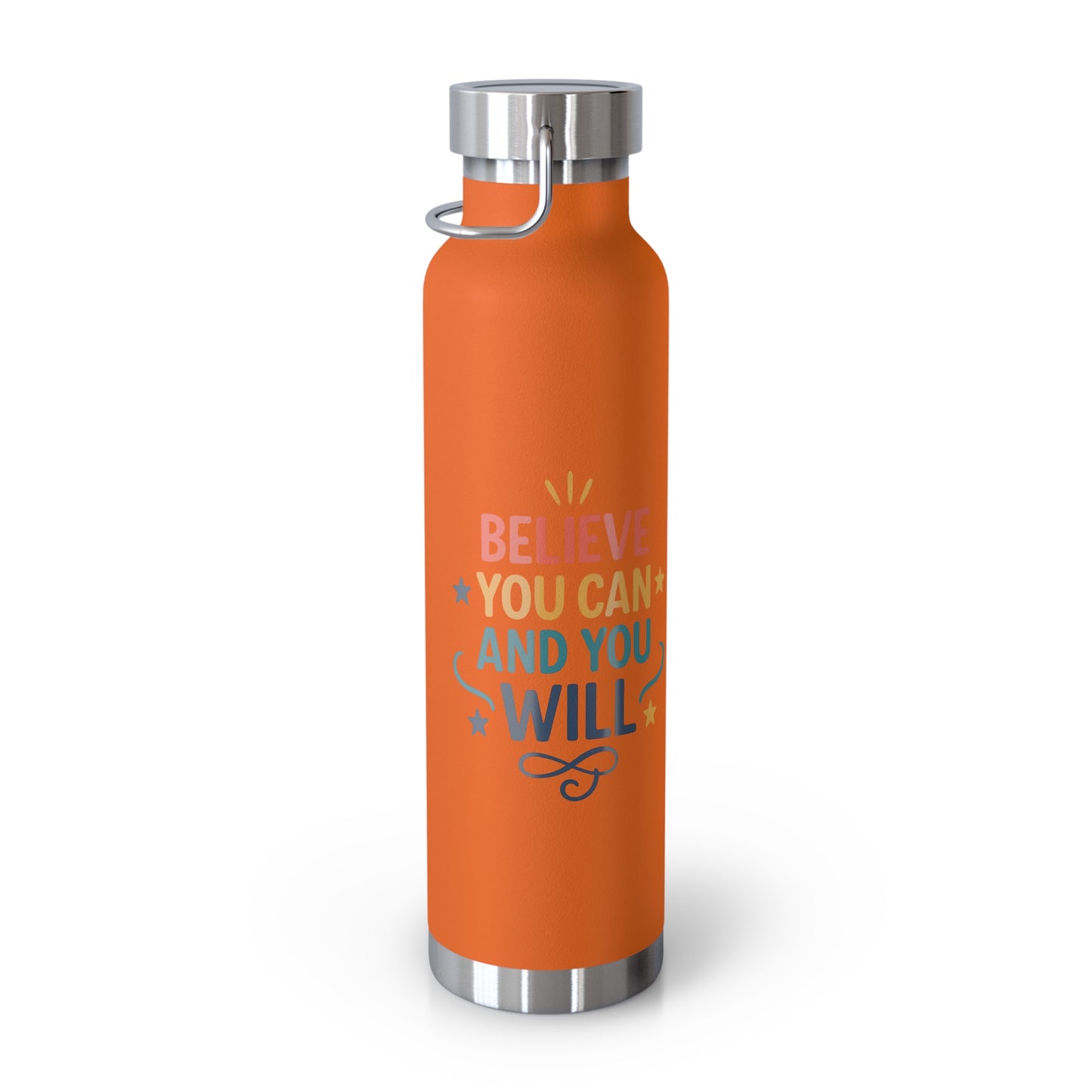 Inspirational Water Bottle, Motivational Travel Mug, Believe You Can Drinkware, Fitness Gifts, Personal Affirmation Bottle