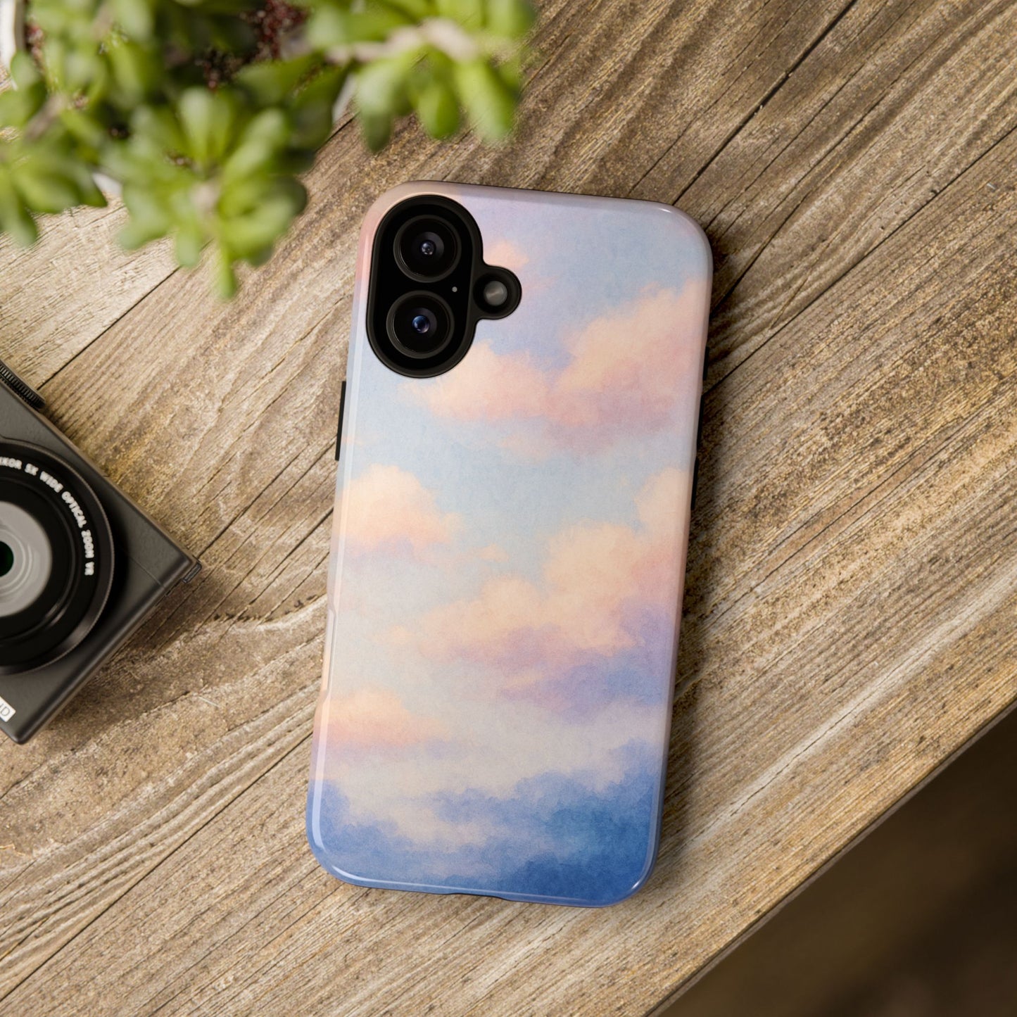 Sky Blue Cloud Phone Case, Tough Phone Cover, Aesthetic Cell Phone Accessory, Gift for Teen, Trendy Tech Protection