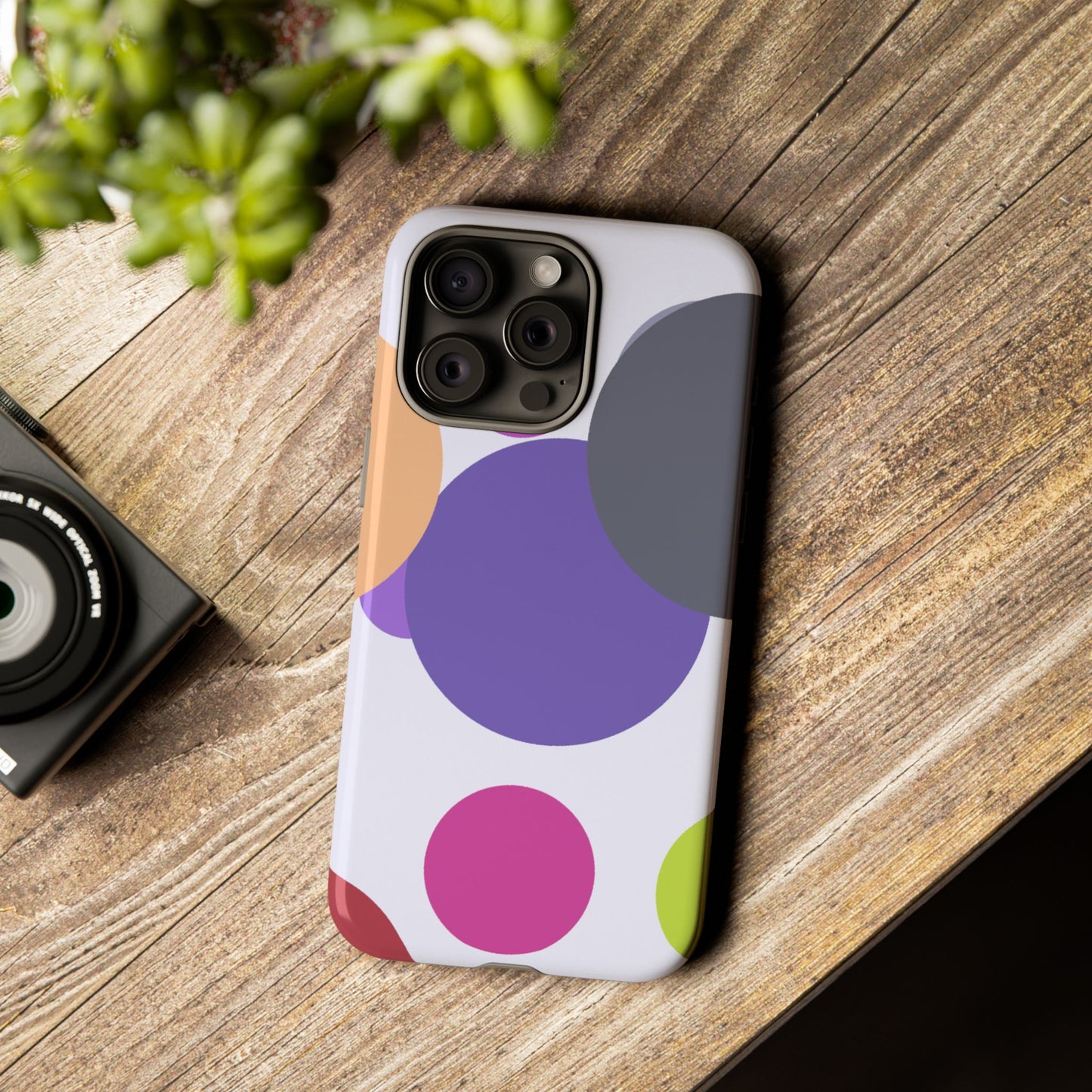 Colorful Geometric Phone Case, Bold Protective Cover for iPhone, Unique Gift for Trendy Teens, Fun Customizable Cases, Modern Design