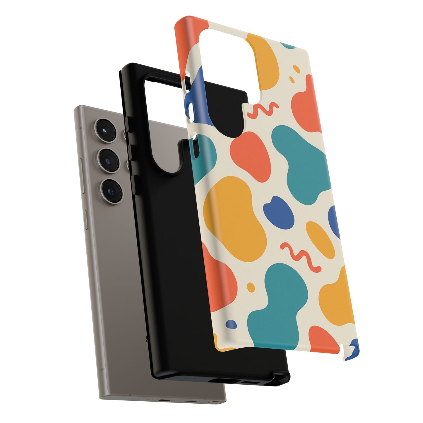 Colorful Phone Case with Abstract Design, Stylish Phone Cover, Trendy Tech Accessory for Her, Unique Gift Idea, Fun Patterned Case