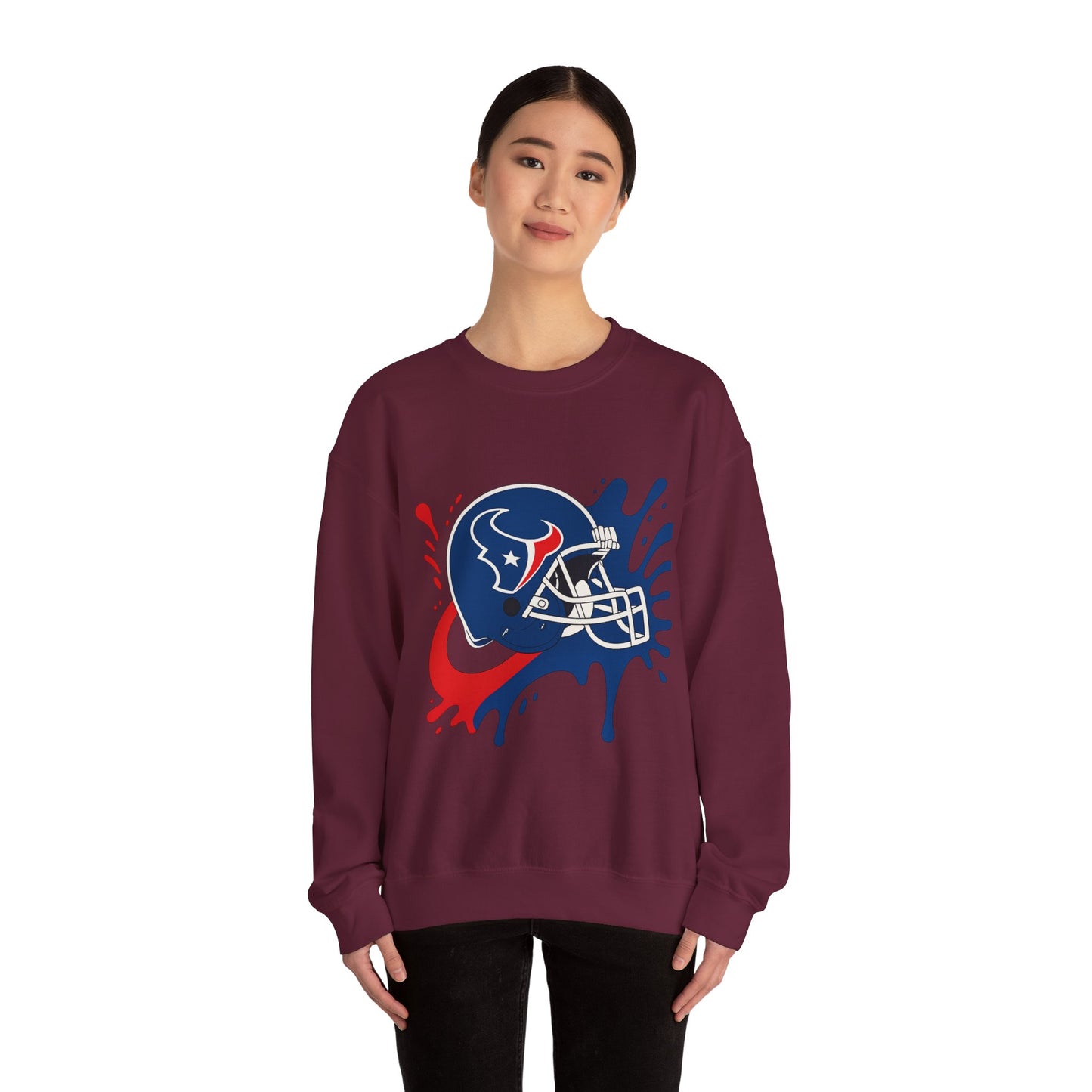 Sporty Splash Crewneck Sweatshirt - Perfect for Game Day, Football Fan Gear, Casual Style, Unisex Apparel, Gift for Sports Lovers