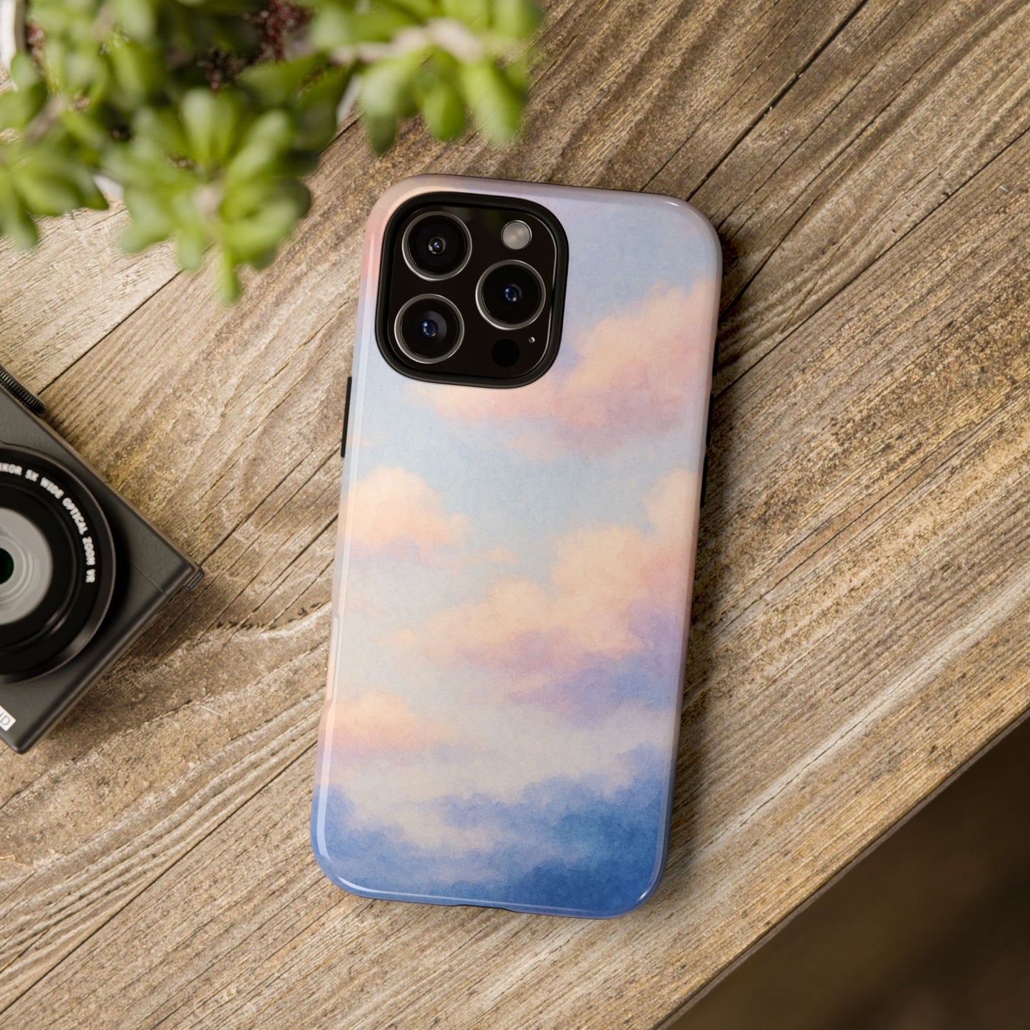 Sky Blue Cloud Phone Case, Tough Phone Cover, Aesthetic Cell Phone Accessory, Gift for Teen, Trendy Tech Protection