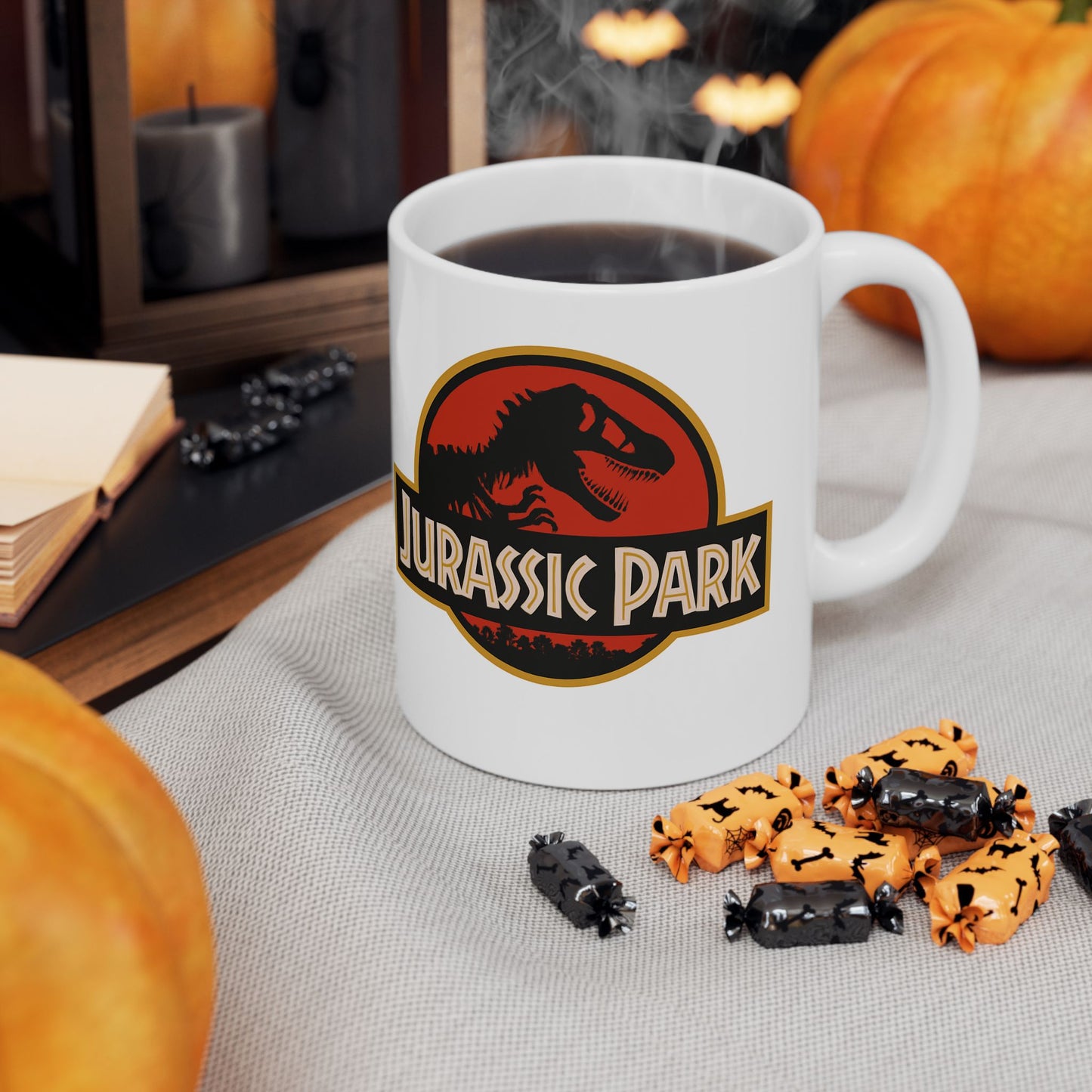 Jurassic Park Ceramic Mug | Dinosaur Coffee Mug | Gifts for Dinosaur Lovers | Movie Merchandise | Unique Kitchen Decor