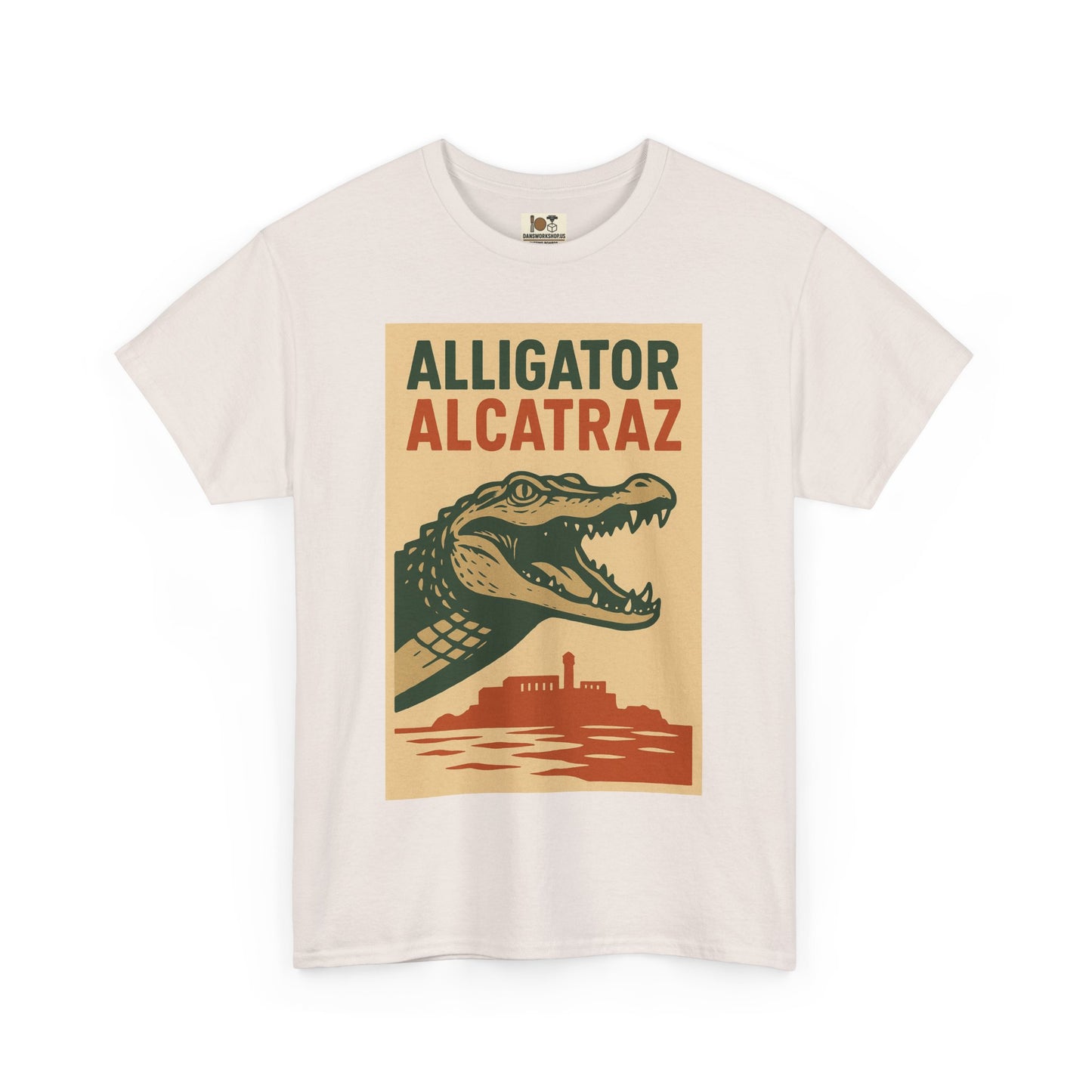 Alligator Alcatraz Graphic Tee - Fun Vintage Style Tee for Nature Lovers, Wildlife Enthusiasts, Summer Wear, Casual Outfits, Gift Idea