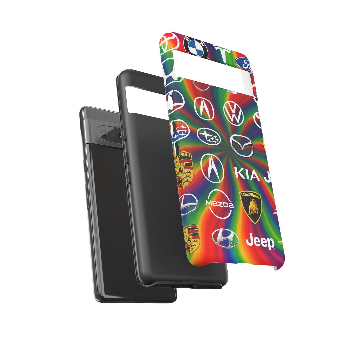 Colorful Car Logos Phone Case - Vibrant Tough Cases for Auto Enthusiasts, Unique Gift for Birthdays, Car Events, and Holidays