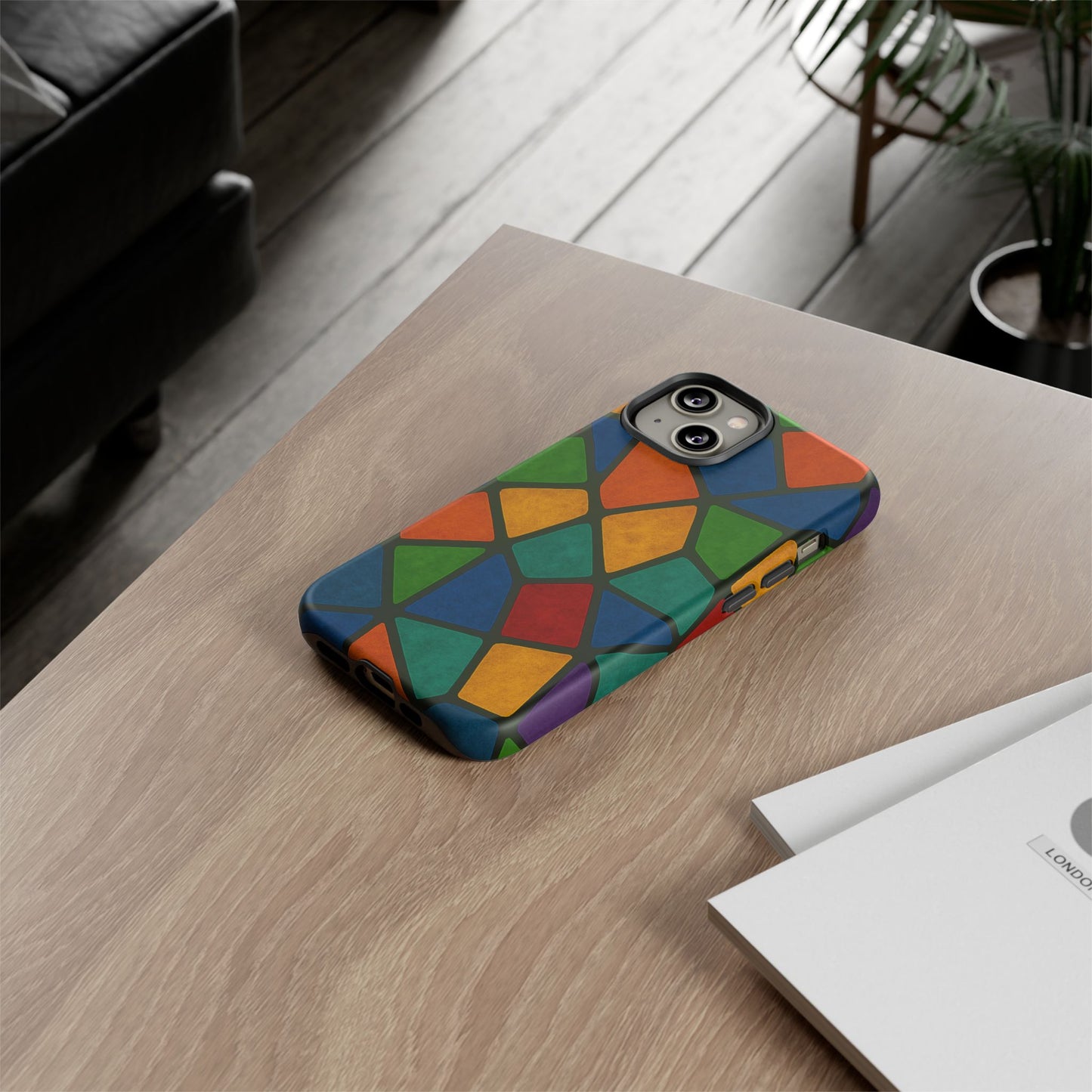 Colorful Mosaic Phone Case, Tough Cell Phone Cover, Vibrant Smartphone Protector, Unique Gift for Weddings, Birthday, Holidays
