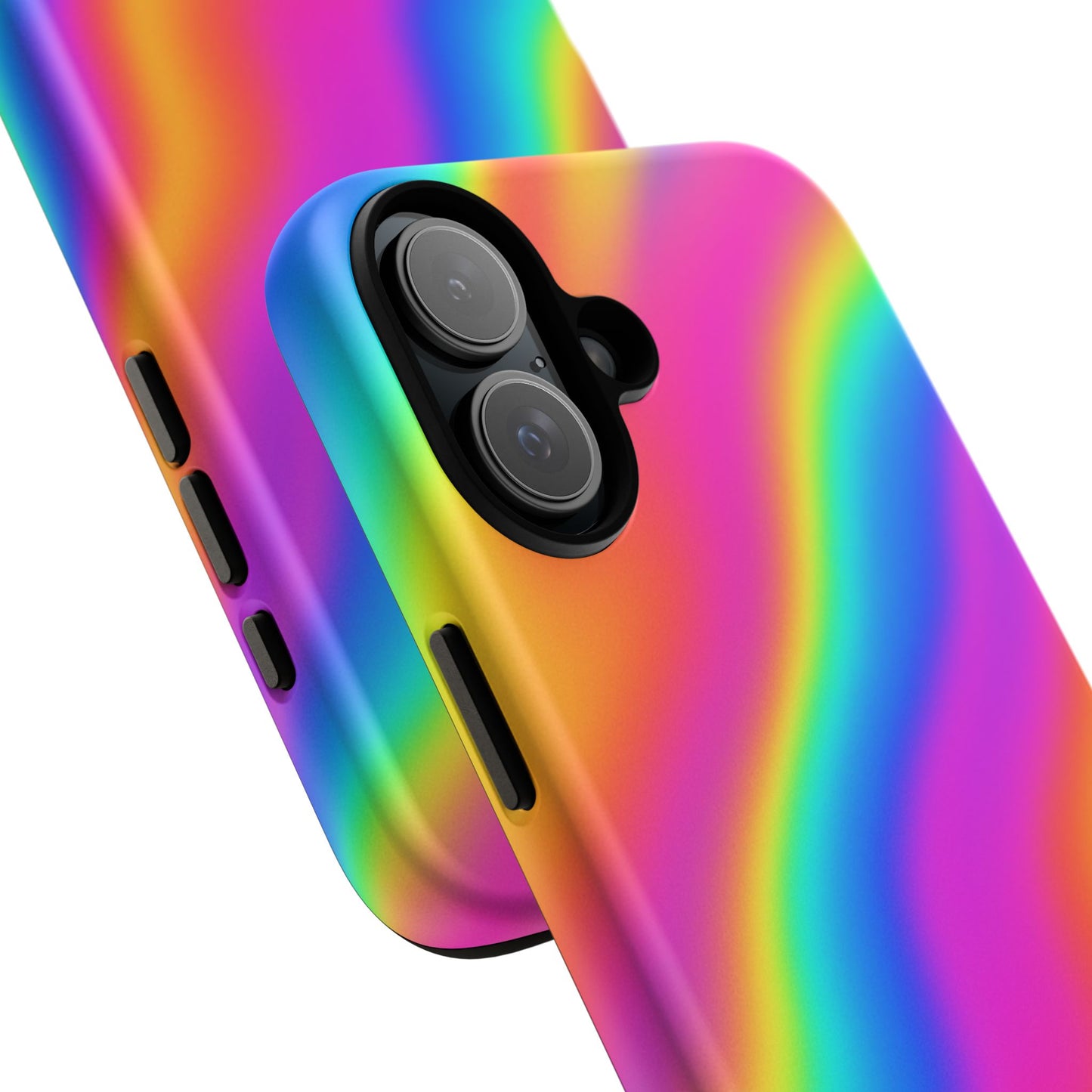 Rainbow Wavy Phone Case - Colorful Tough Cases for Stylish Protection, LGBTQ+ Pride Gift, Trendy Phone Accessory, Birthday, Holiday Present