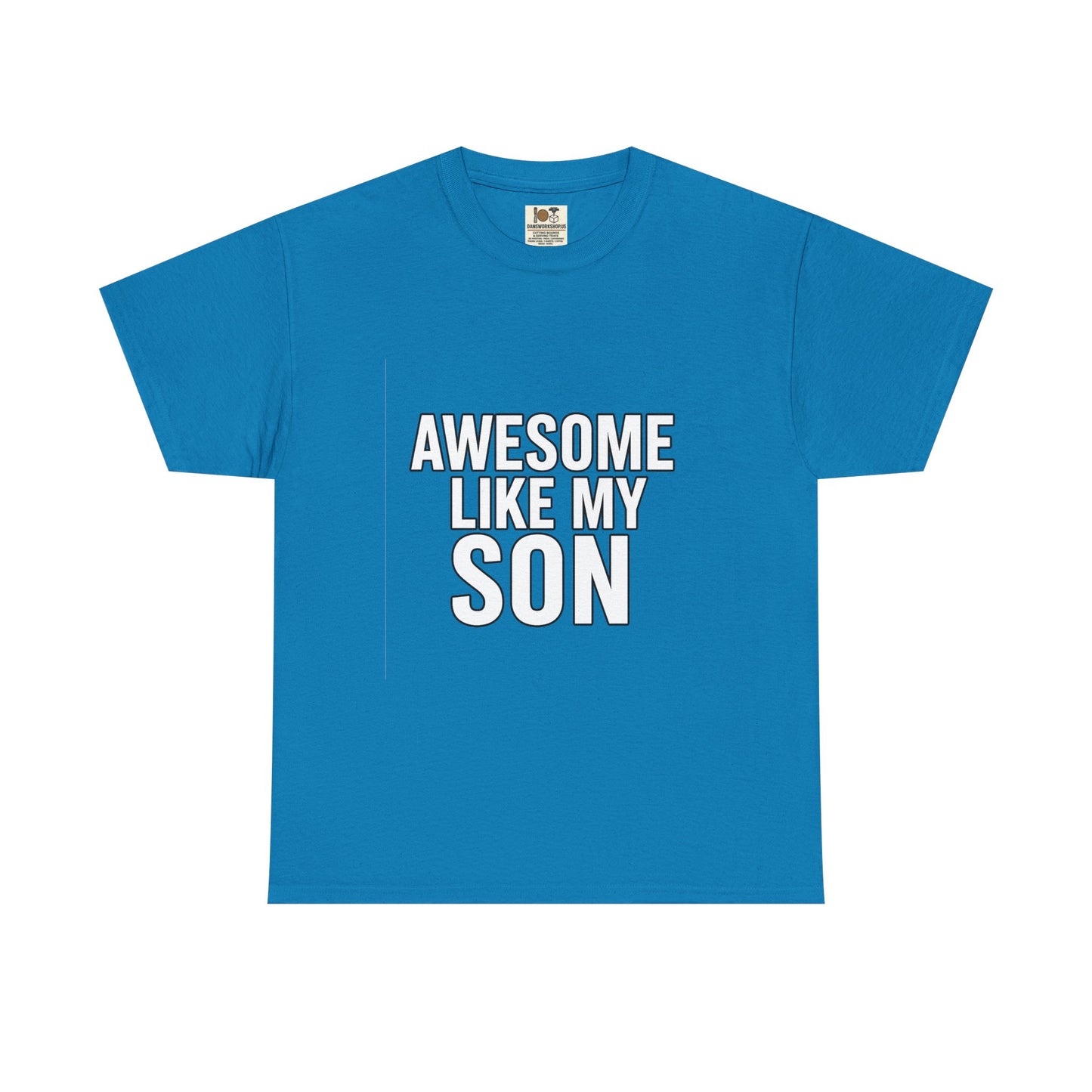 Awesome Like My Son Unisex Heavy Cotton Tee - Gift for Parents, Funny T-Shirt, Dad Tee, Family Pride, Everyday Wear