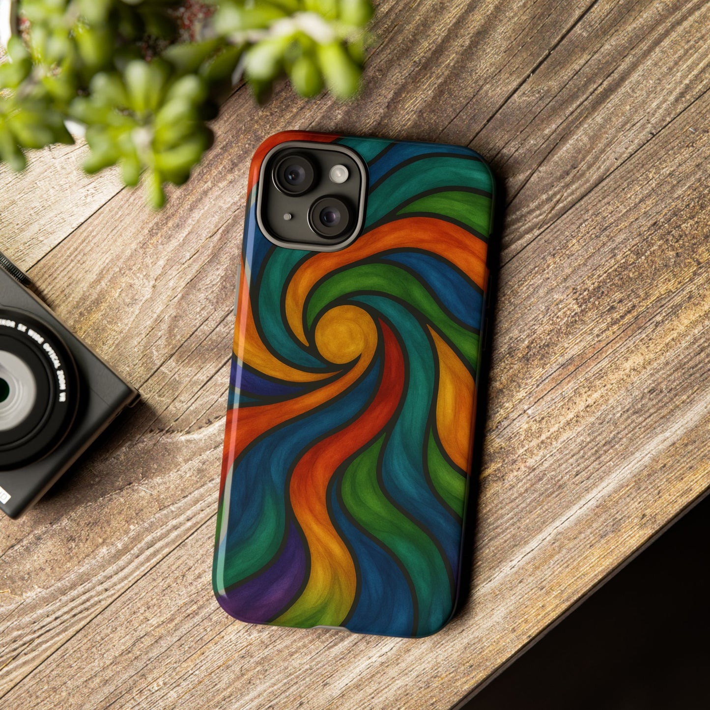 Colorful Swirl Phone Case | Tough Cases, Vibrant Design, Gift for Art Lovers, Funky Case, Unique Phone Accessories