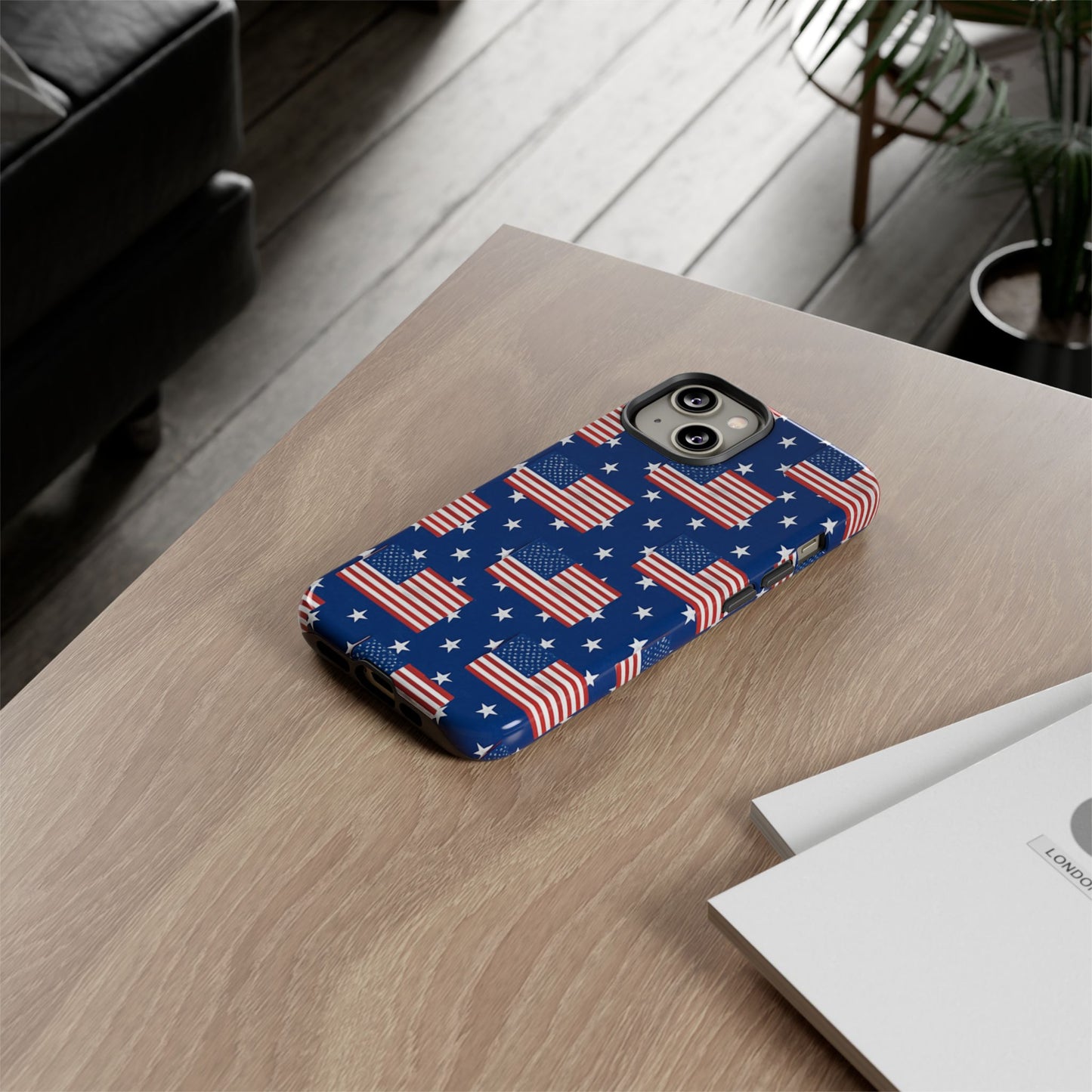 Patriotic Phone Case, Independence Day Accessories, American Flag Design, Star-Spangled Cover, Summer BBQ Gift
