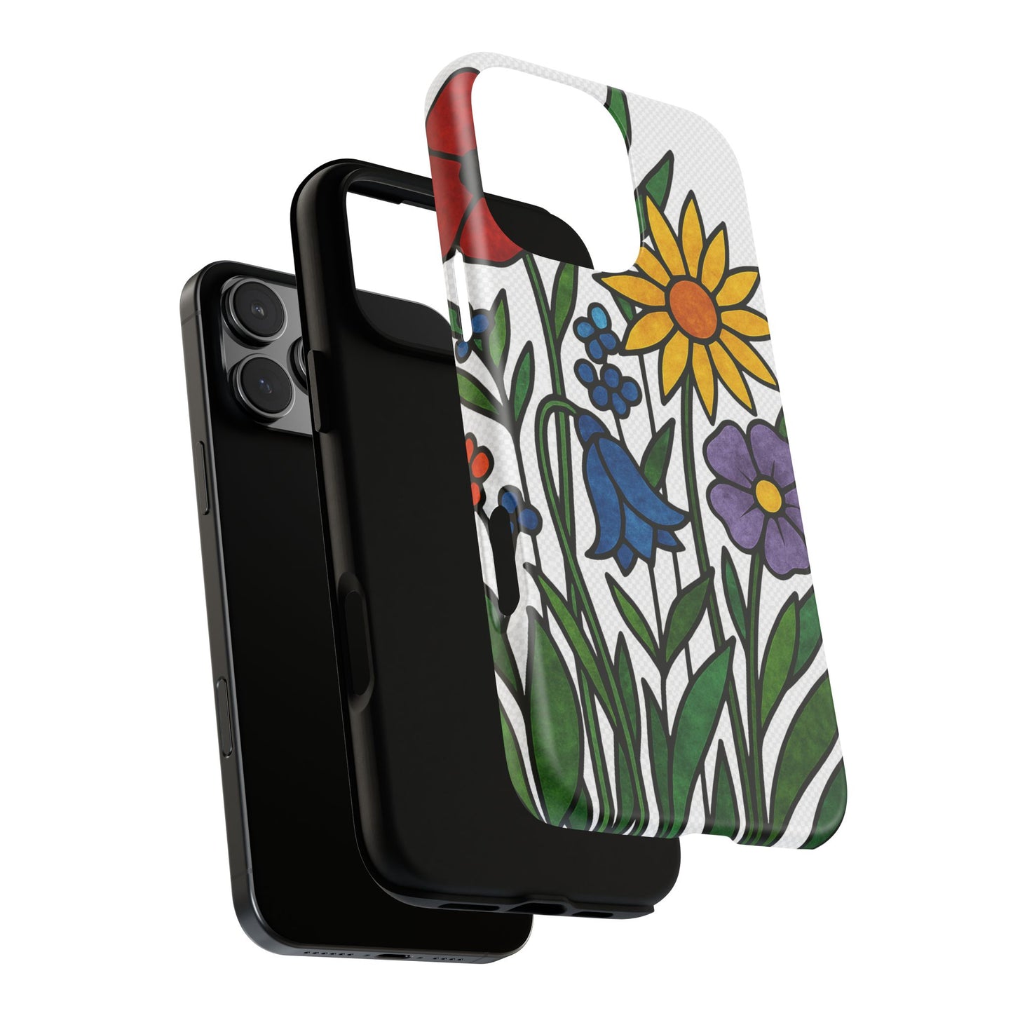 Floral Phone Case, Vibrant Flower Design, Tough Protection, Gift for Nature Lovers, Spring Decor
